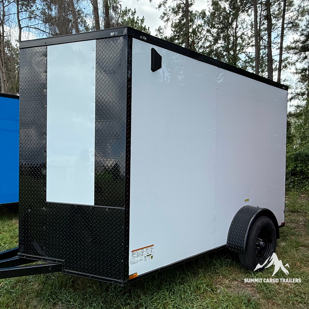 6X10SA White Standard Trailer