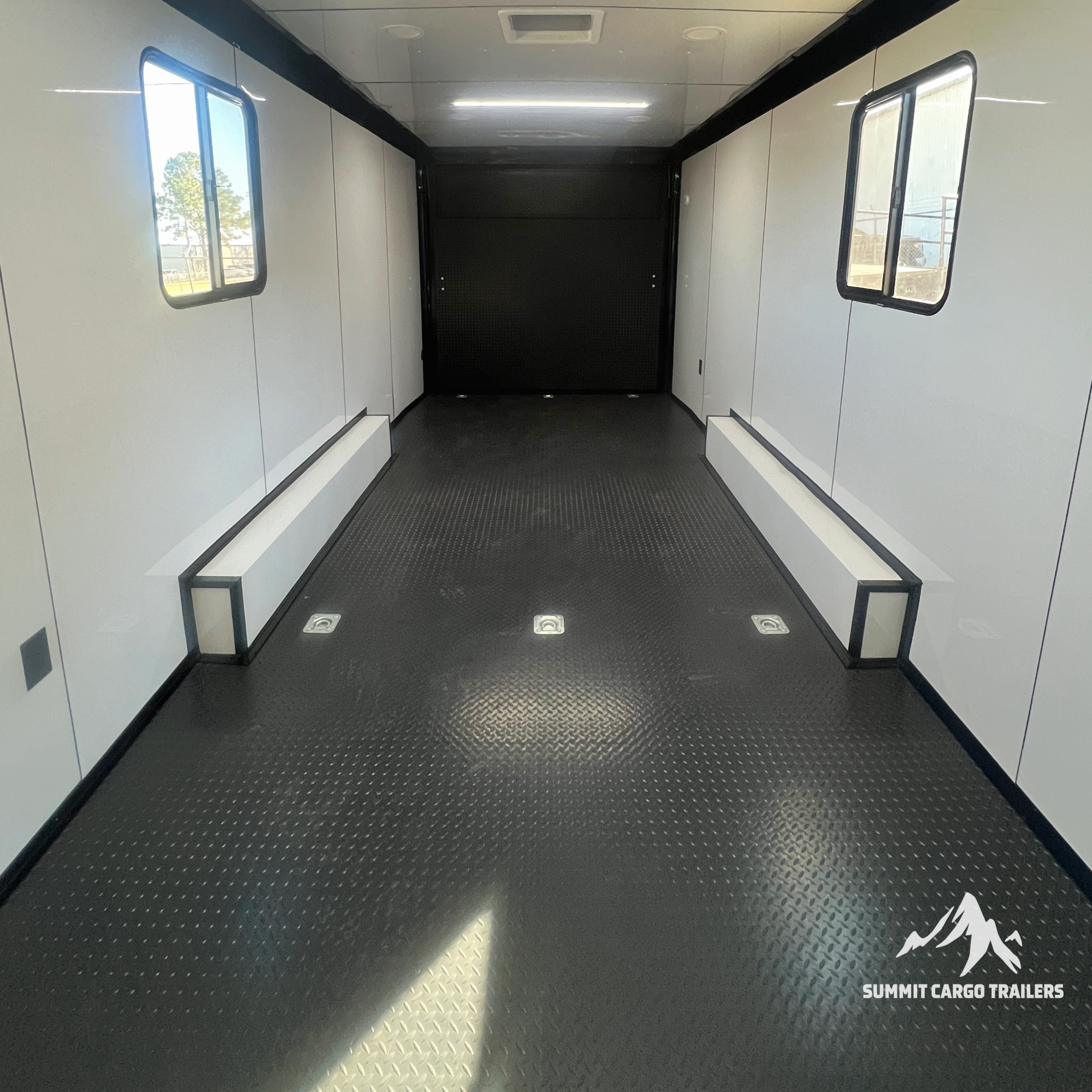 8.5X28TA White Race Ready Trailer