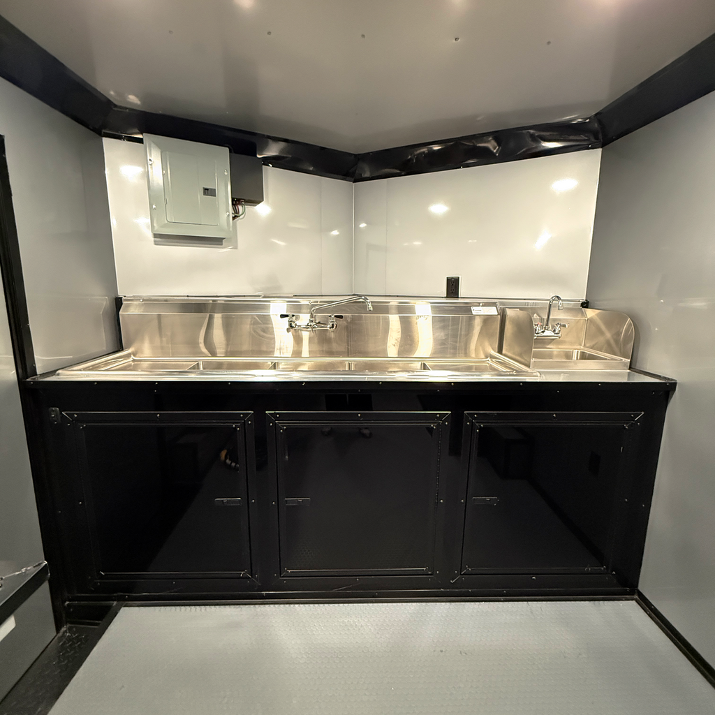 8.5X14TA Black Concession Trailer