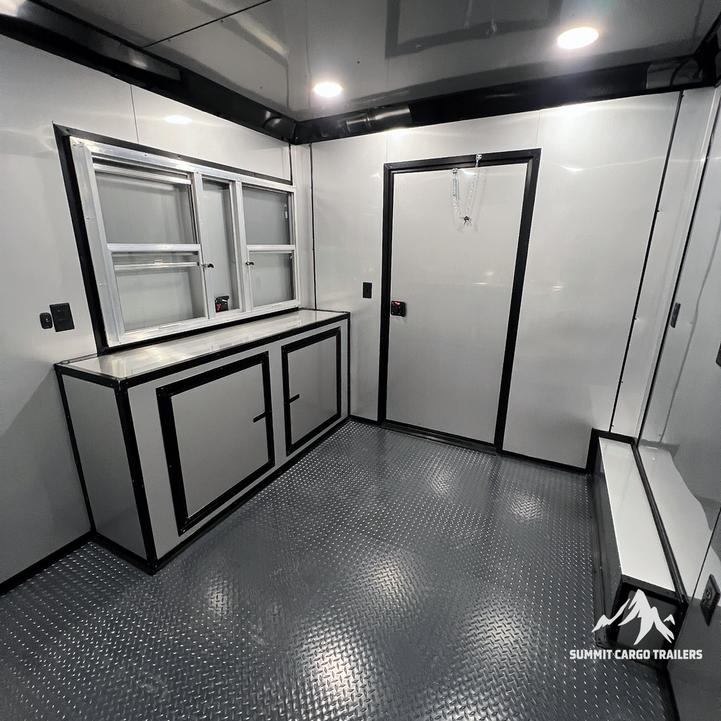 8.5X18TA3 Red Concession Porch Trailer