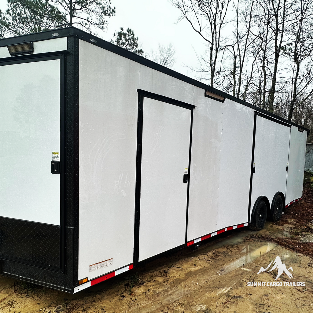 8.5X26TA White Race Ready Trailer