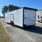 8.5X28TA3 White Standard Car Hauler Trailer