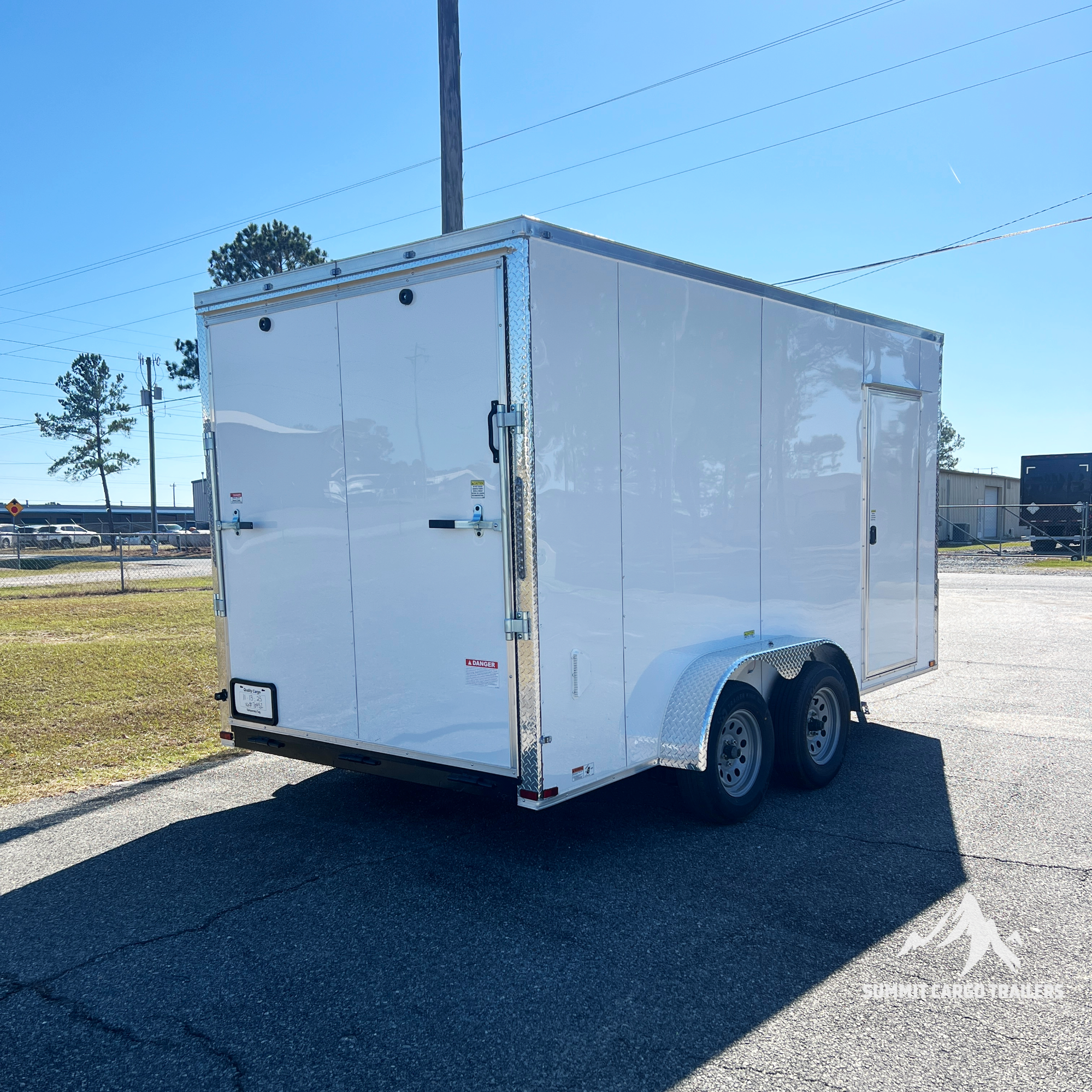 7X14TA White Standard Trailer