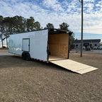 8.5X28TA3 White Standard Car Hauler Trailer