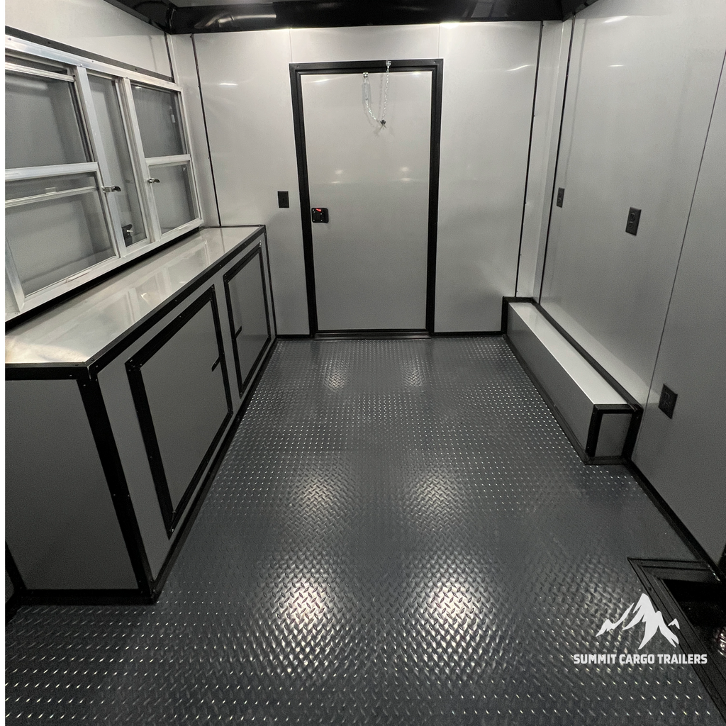 8.5X18TA3 Red Concession Porch Trailer