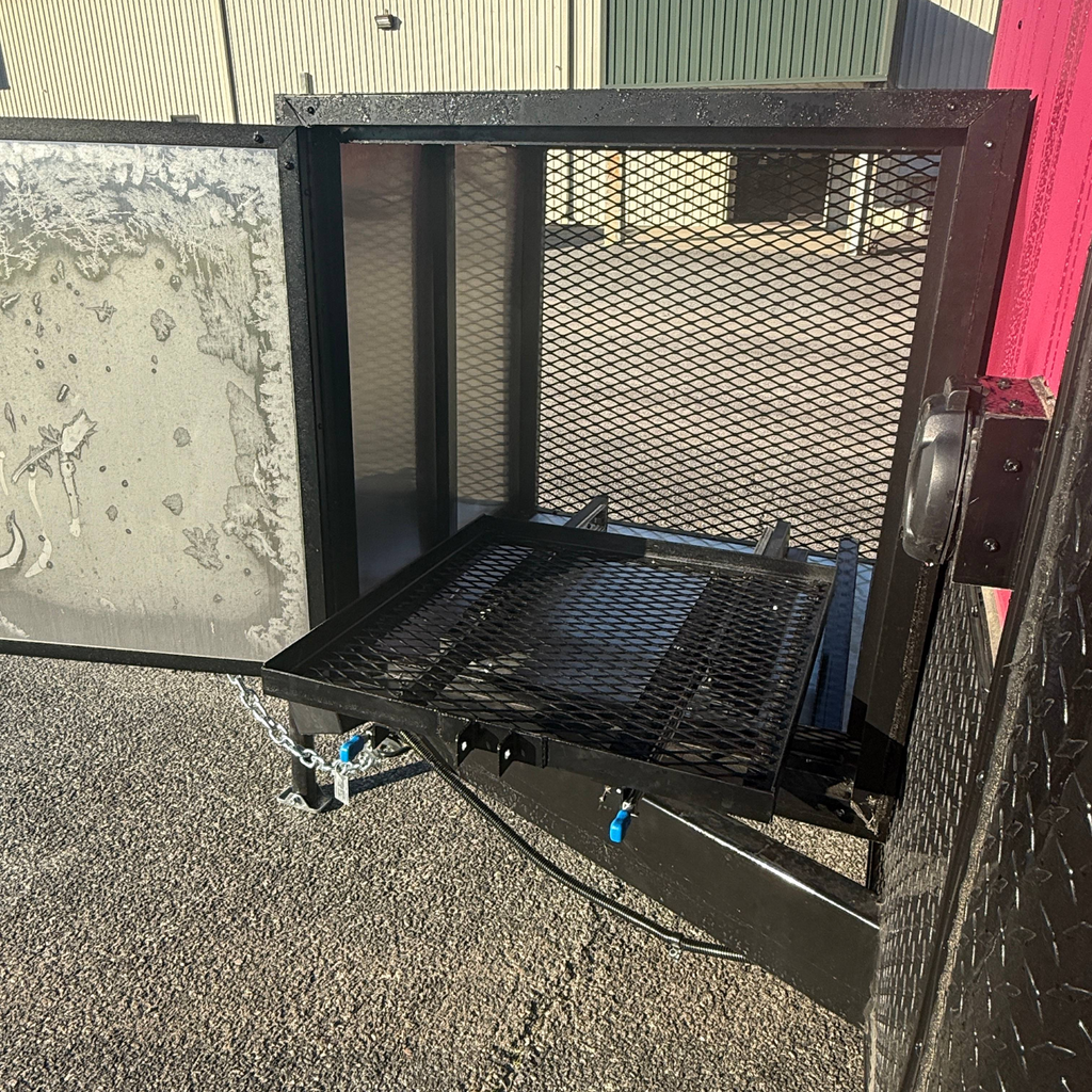 7X14TA Pink Pet Grooming Trailer