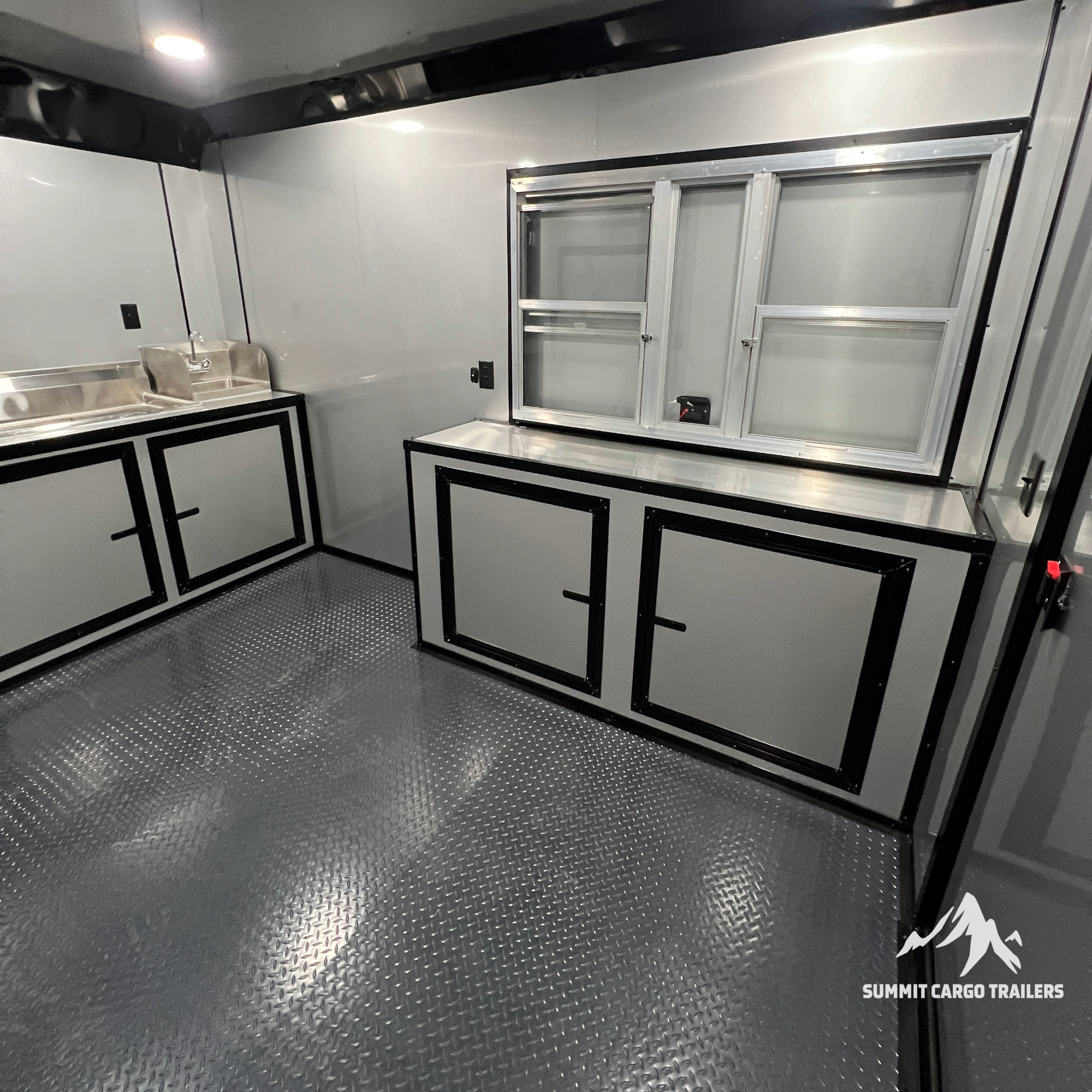 8.5X18TA3 Red Concession Porch Trailer