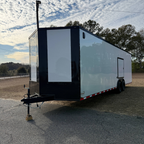 8.5X28TA3 White Standard Car Hauler Trailer