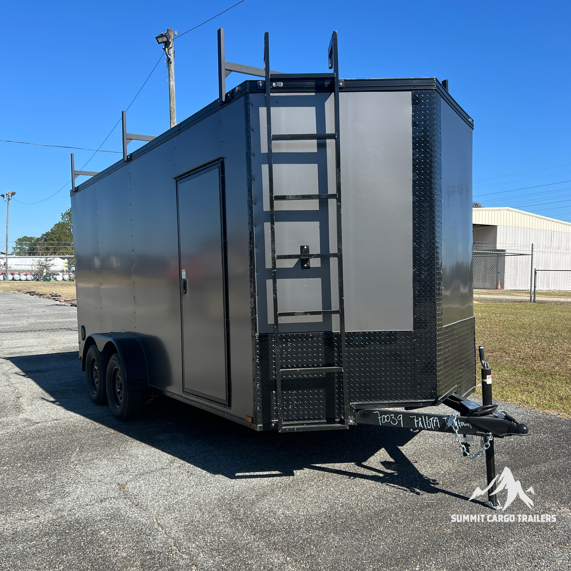 7X16TA Charcoal Standard Work Trailer