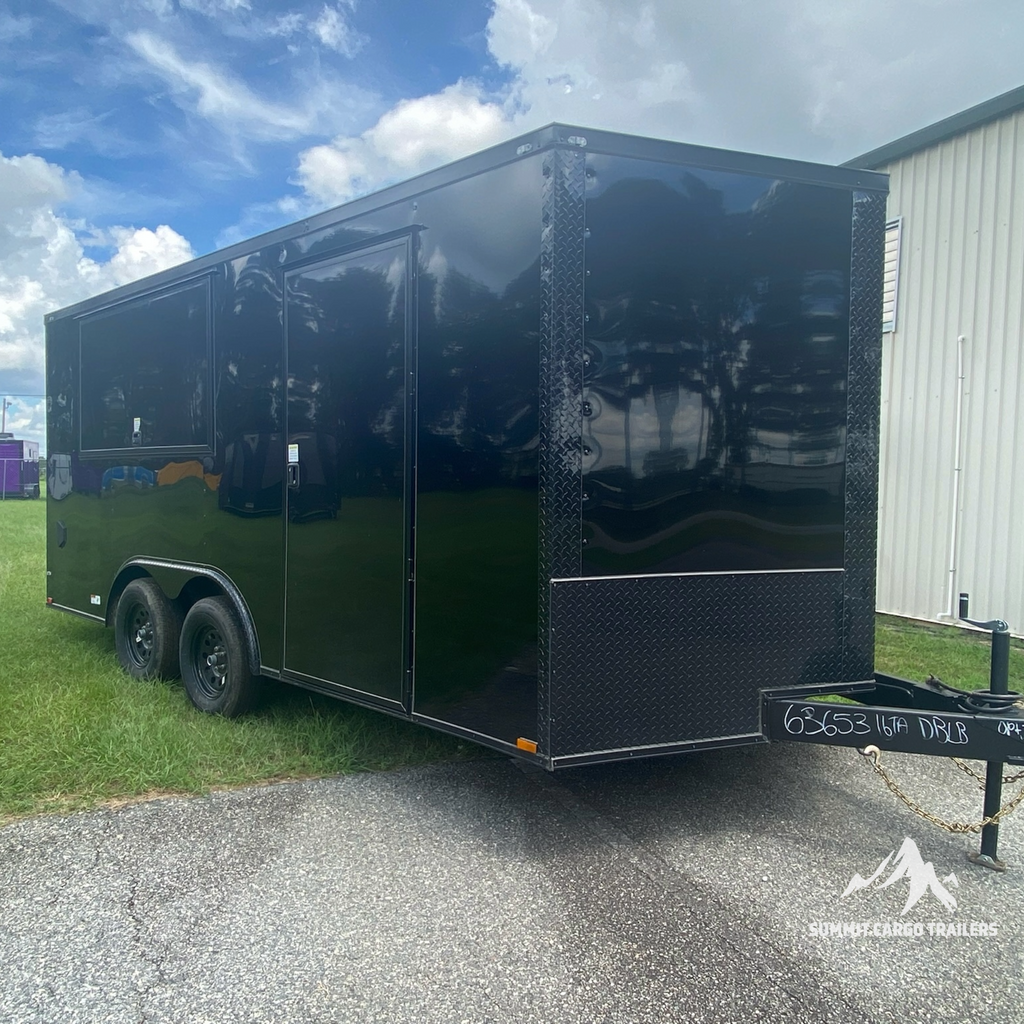 8.5X16TA Black Standard Concession Trailer