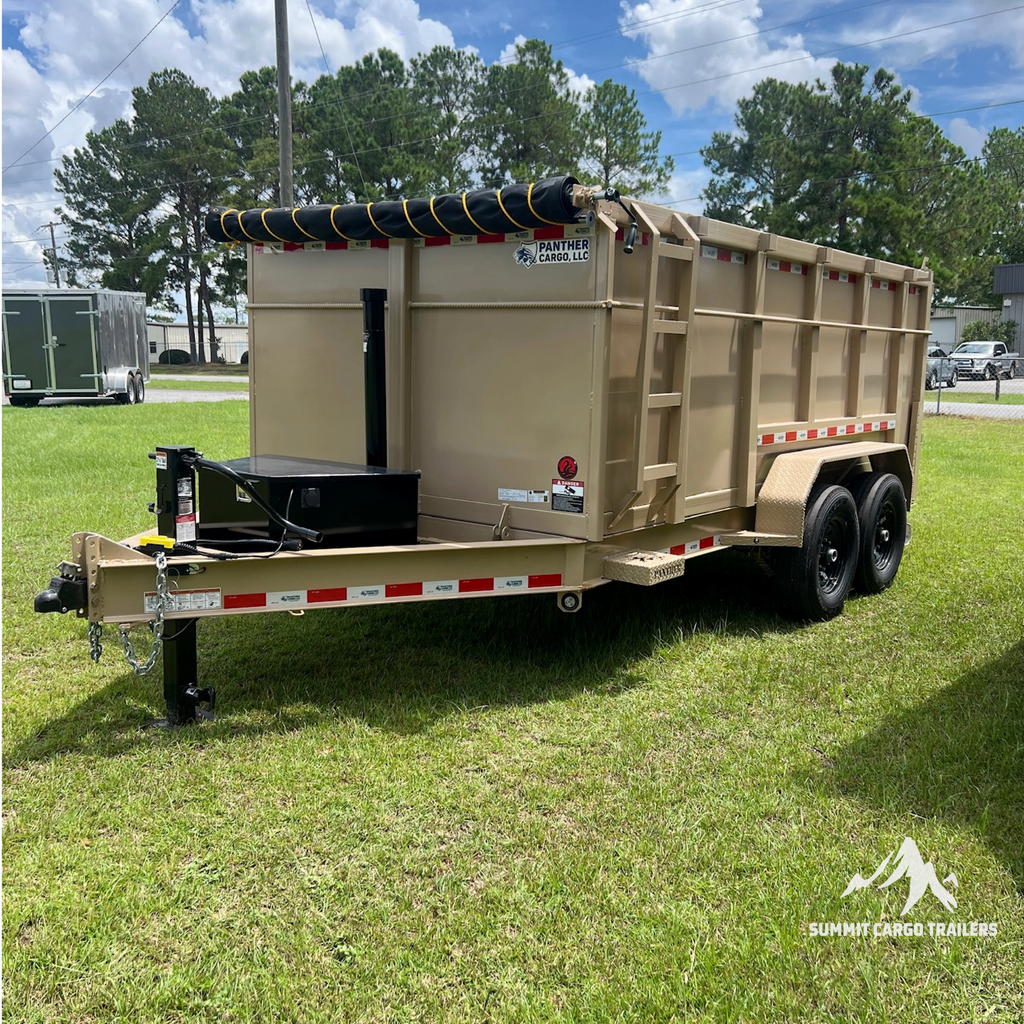 7X14TA Tan Dump Trailer