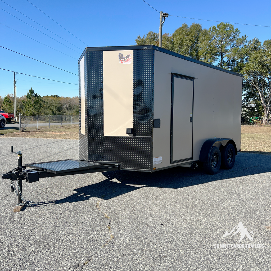 7X14TA Tan Concession Trailer