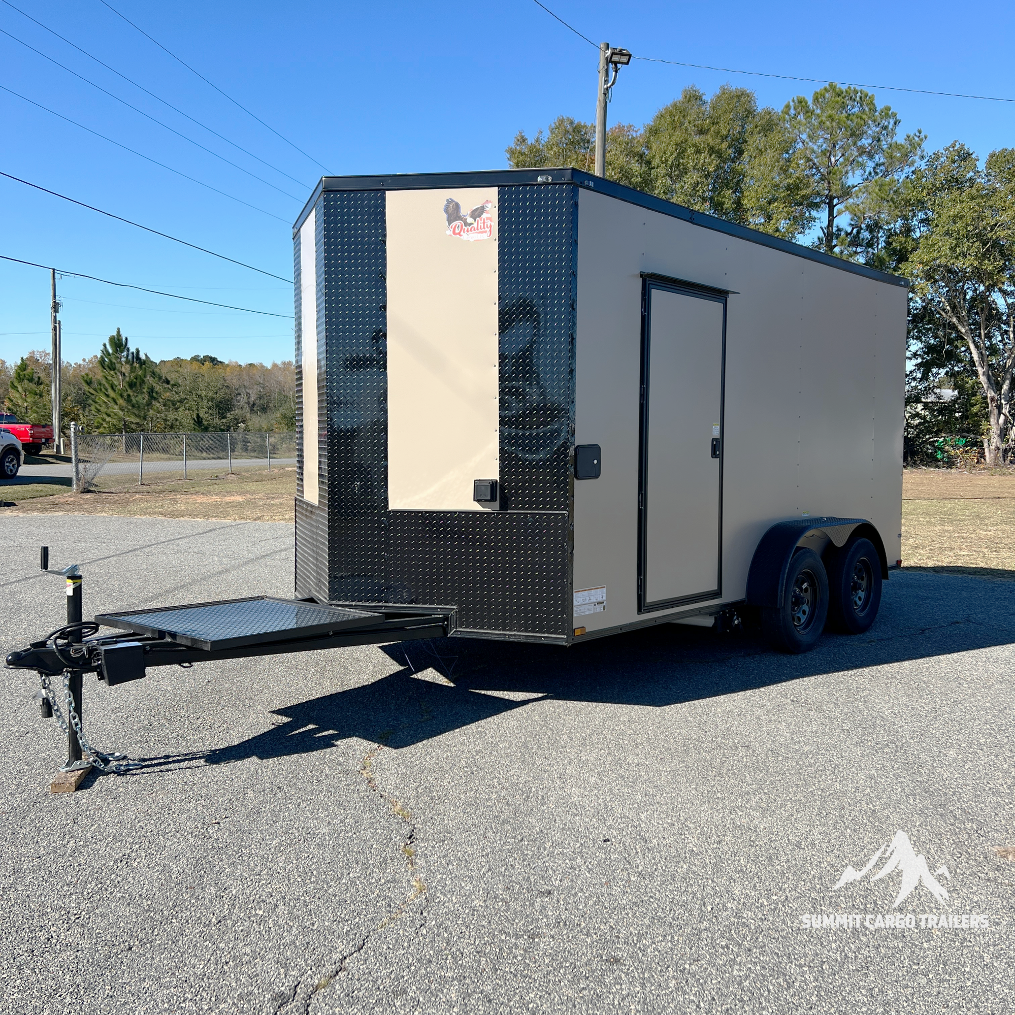 7X14TA Tan Concession Trailer