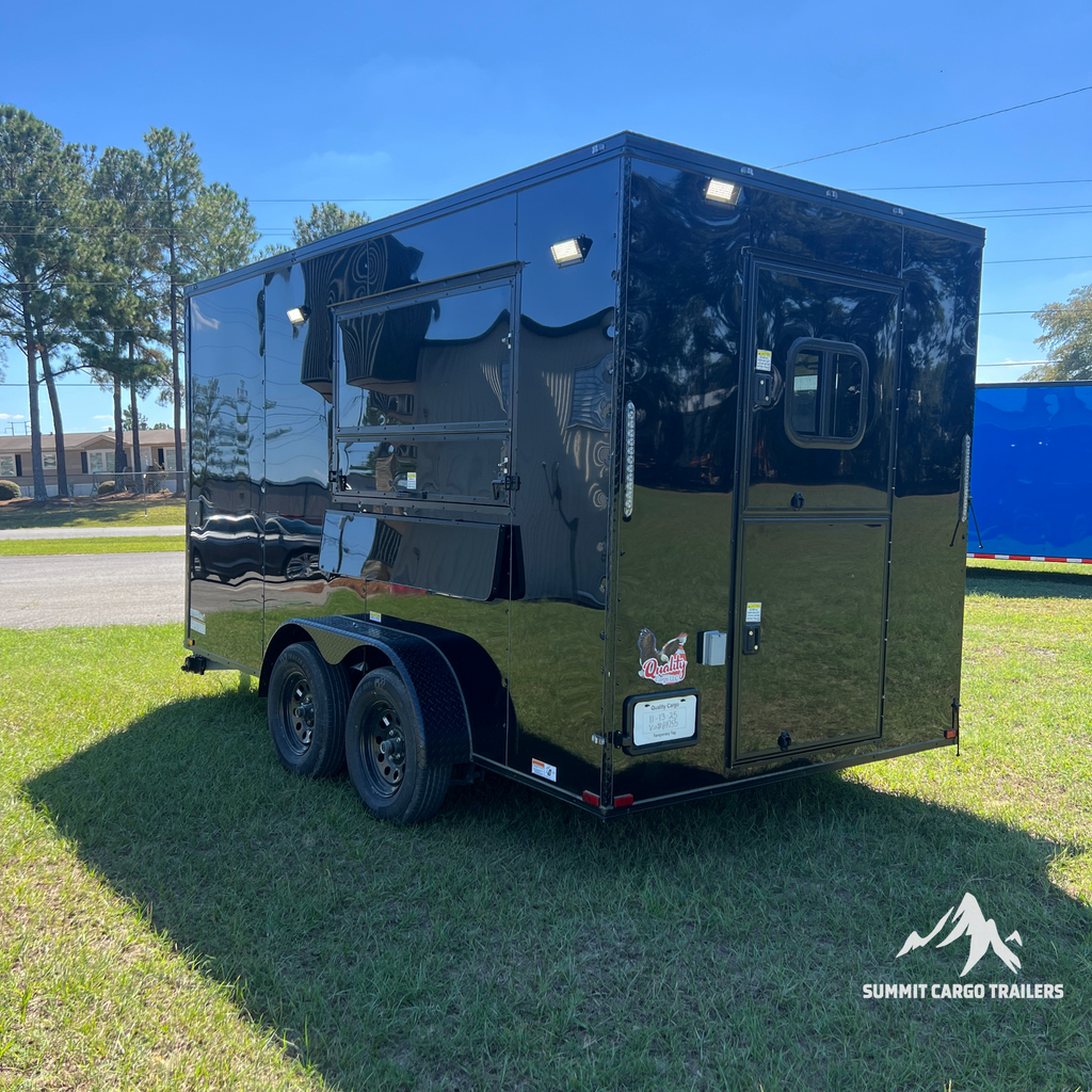 7X14TA Black Concession Trailer