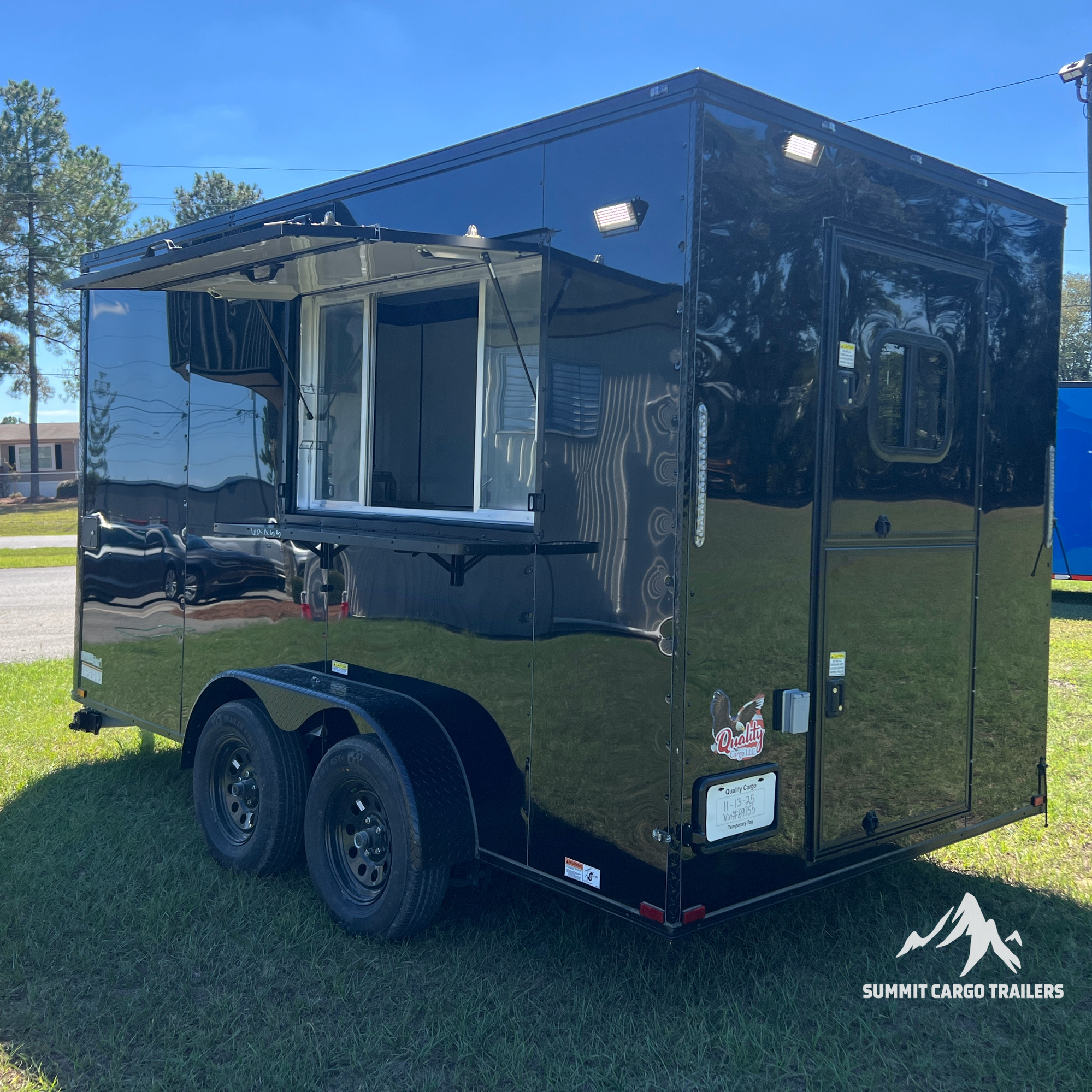 7X14TA Black Concession Trailer