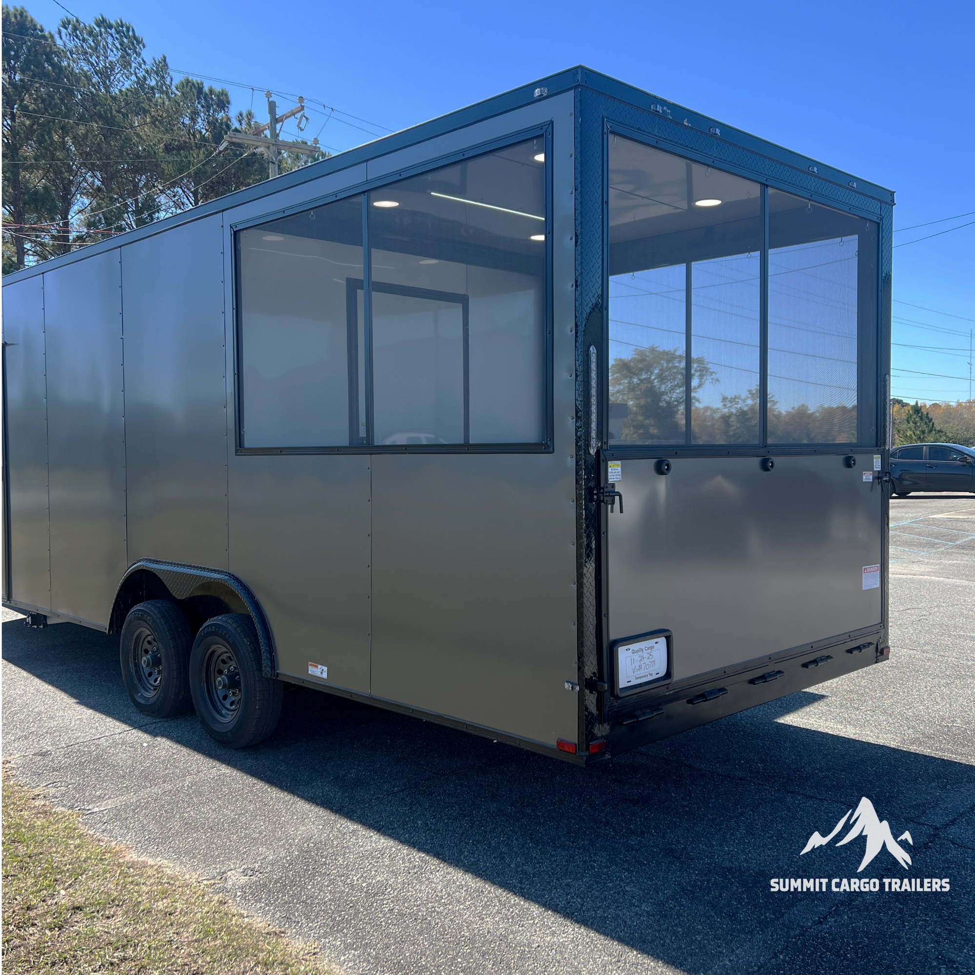 8.5X24 Charcoal Concession Porch Trailer