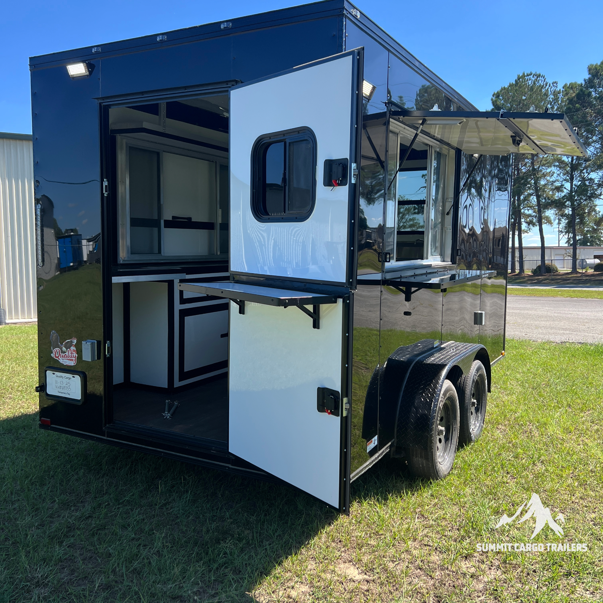 7X14TA Black Concession Trailer