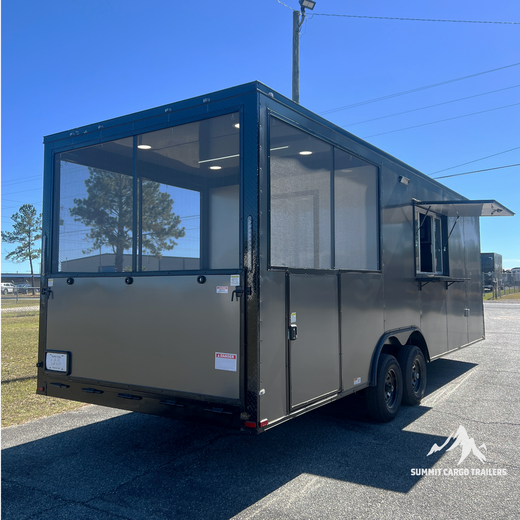 8.5X24 Charcoal Concession Porch Trailer