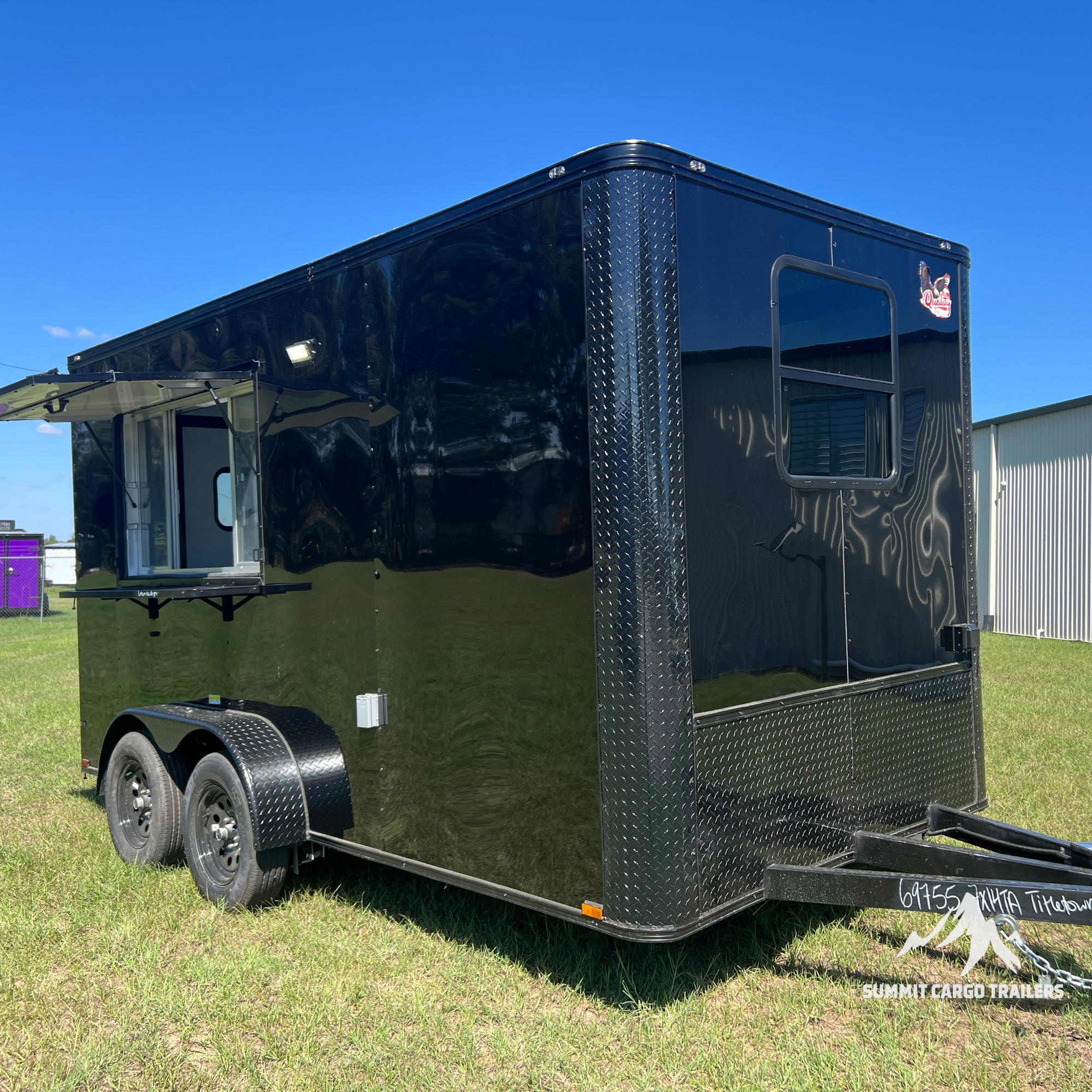 7X14TA Black Concession Trailer