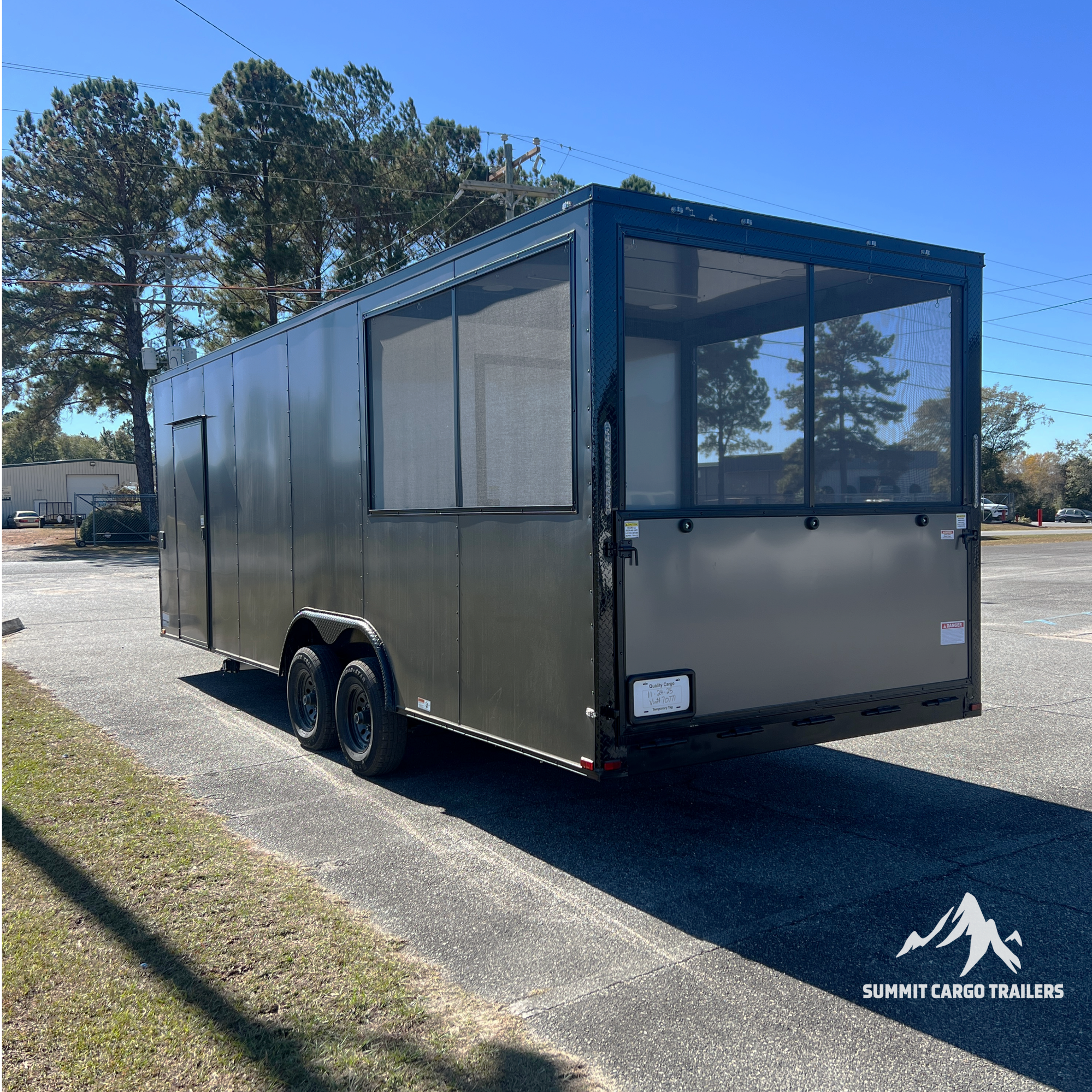 8.5X24 Charcoal Concession Porch Trailer