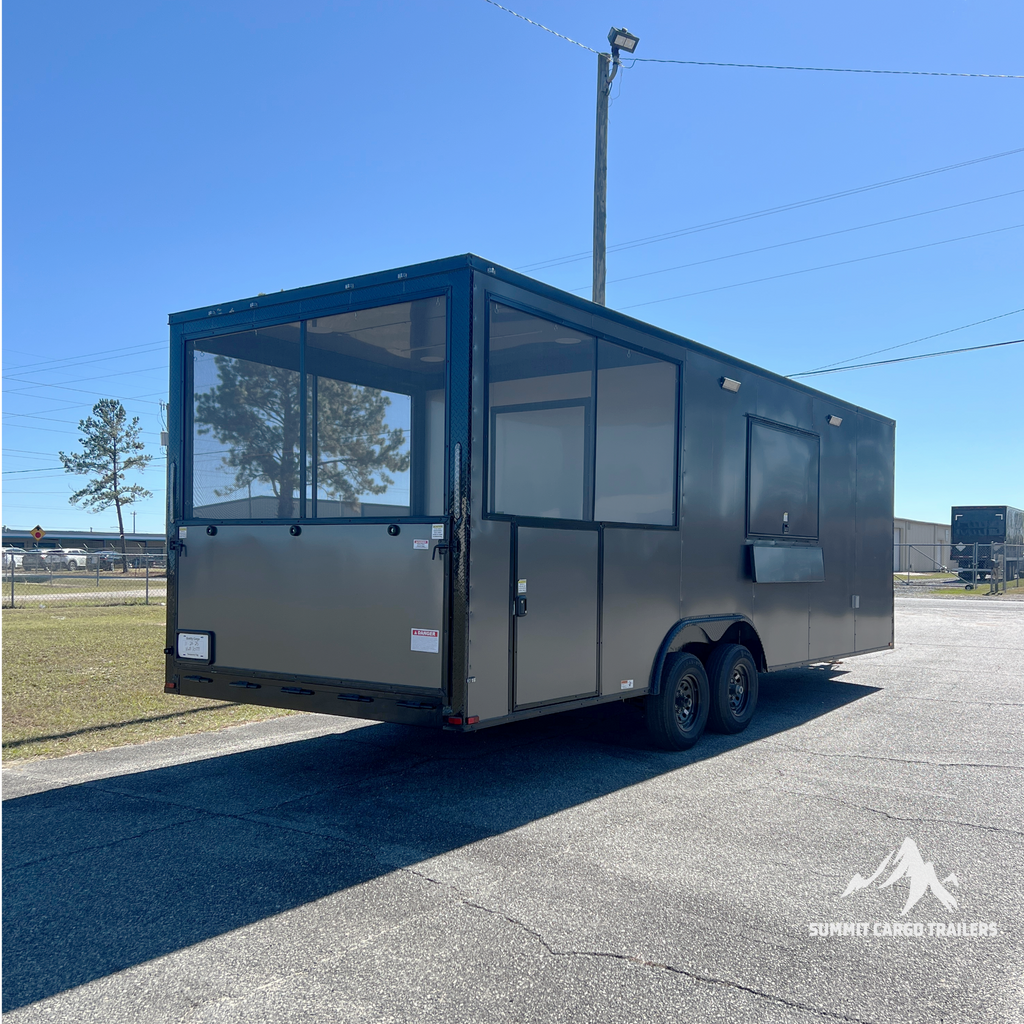 8.5X24 Charcoal Concession Porch Trailer
