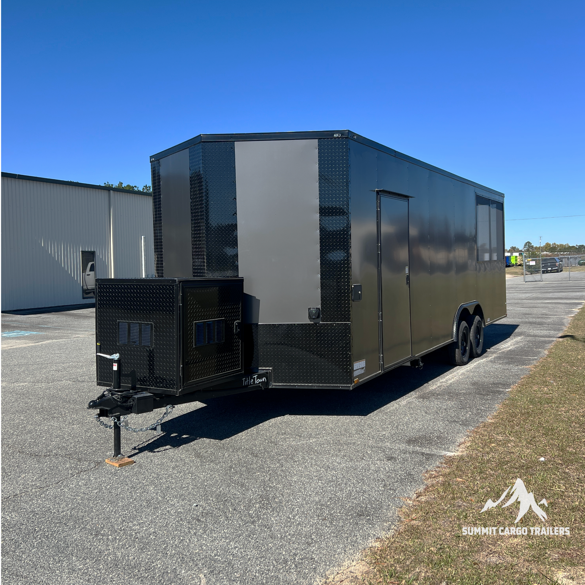 8.5X24 Charcoal Concession Porch Trailer