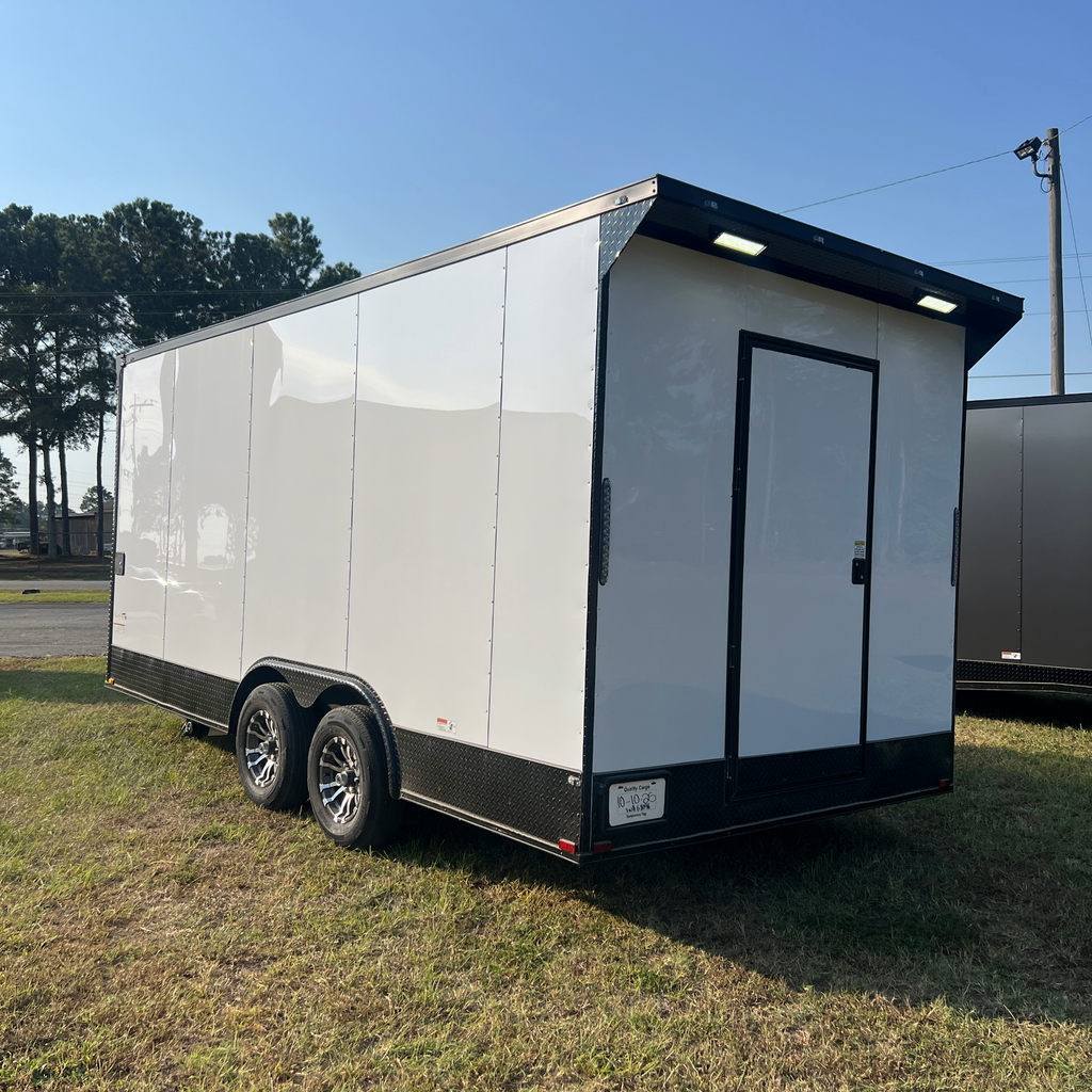 8.5X18TA3 White Concession Trailer