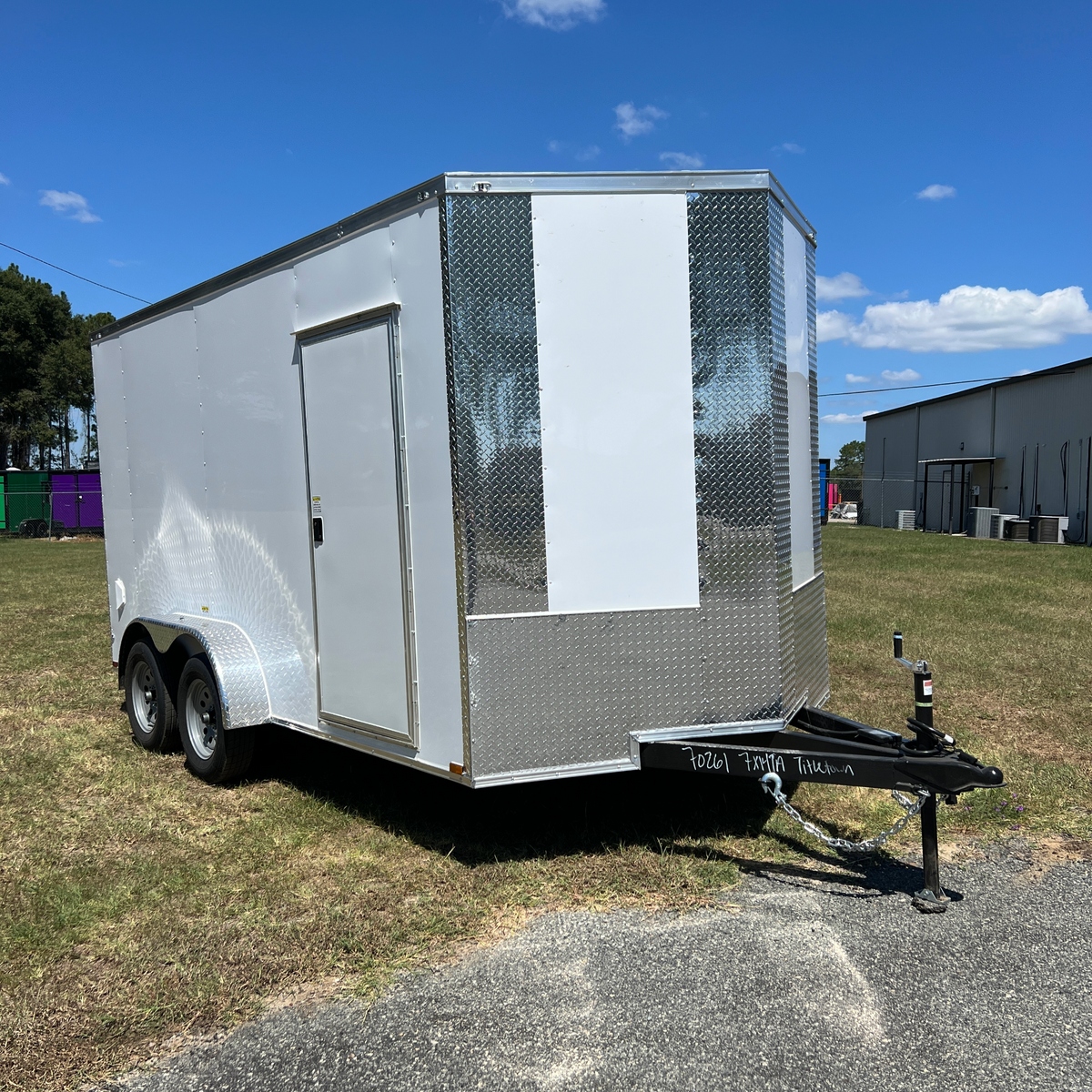 7X14TA White Standard Trailer