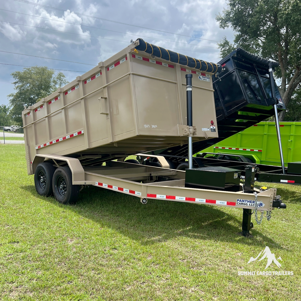7X14TA Tan Dump Trailer