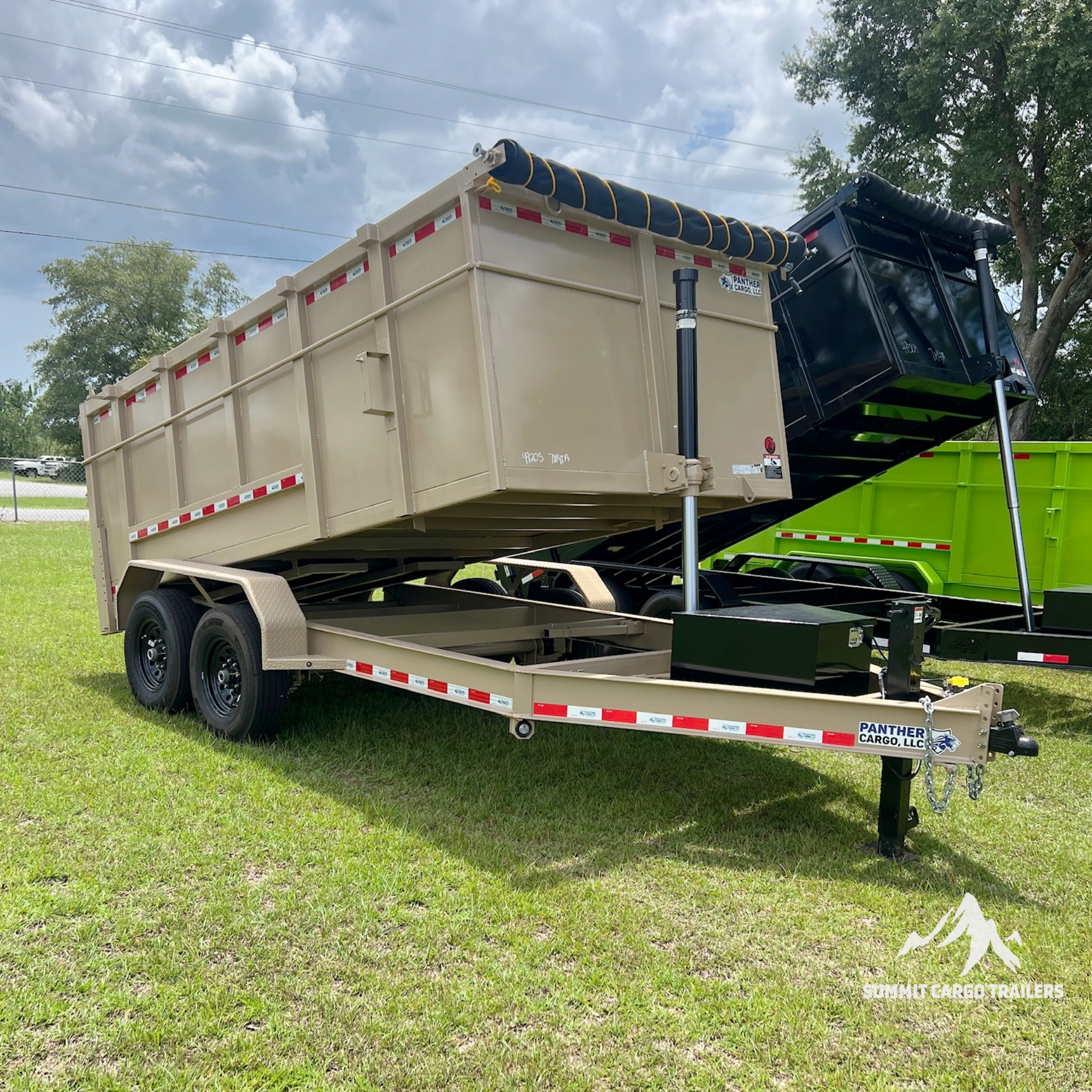 7X14TA Tan Dump Trailer