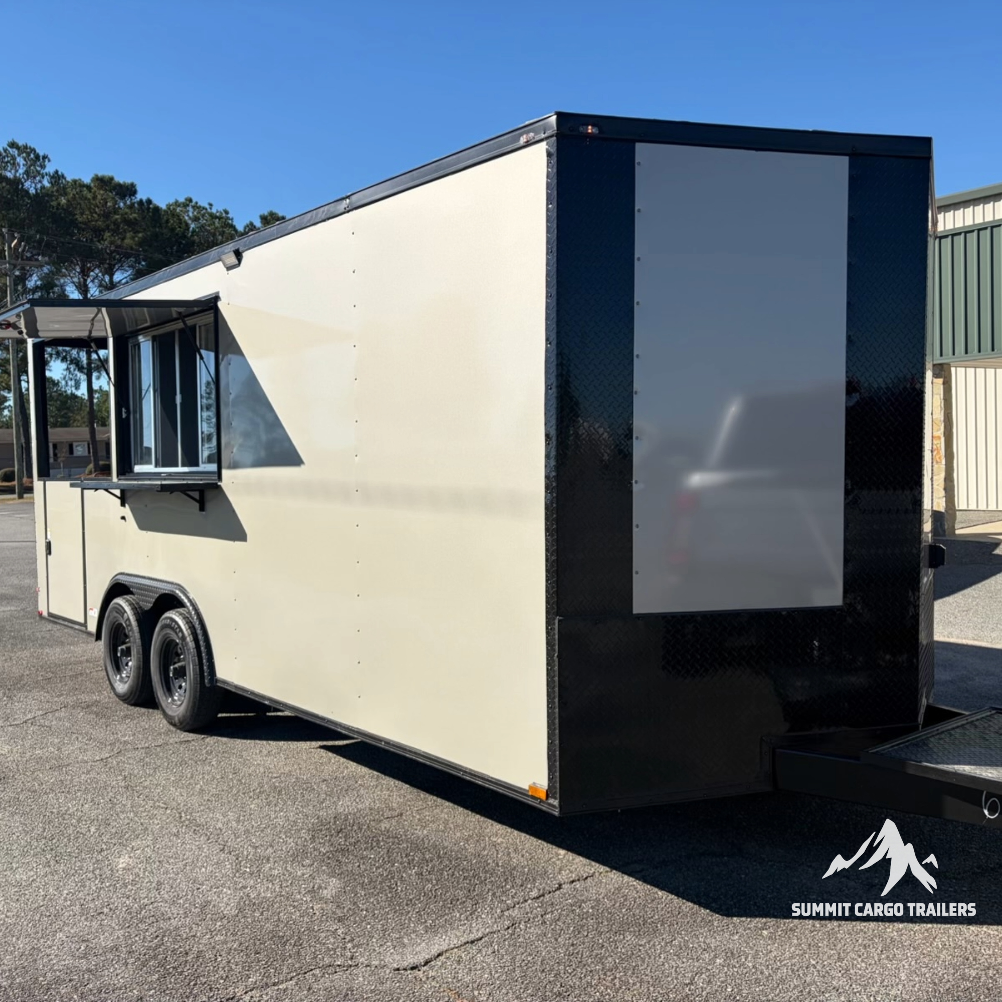 8.5X20TA Pewter Concession Porch Trailer