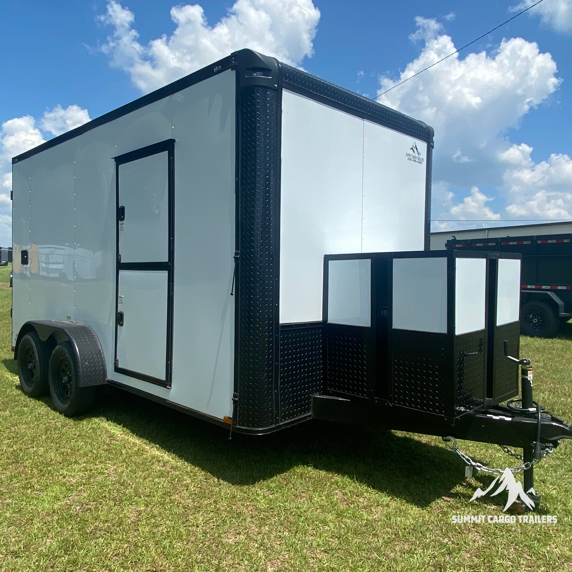 7X14TA White Pet Grooming Trailer