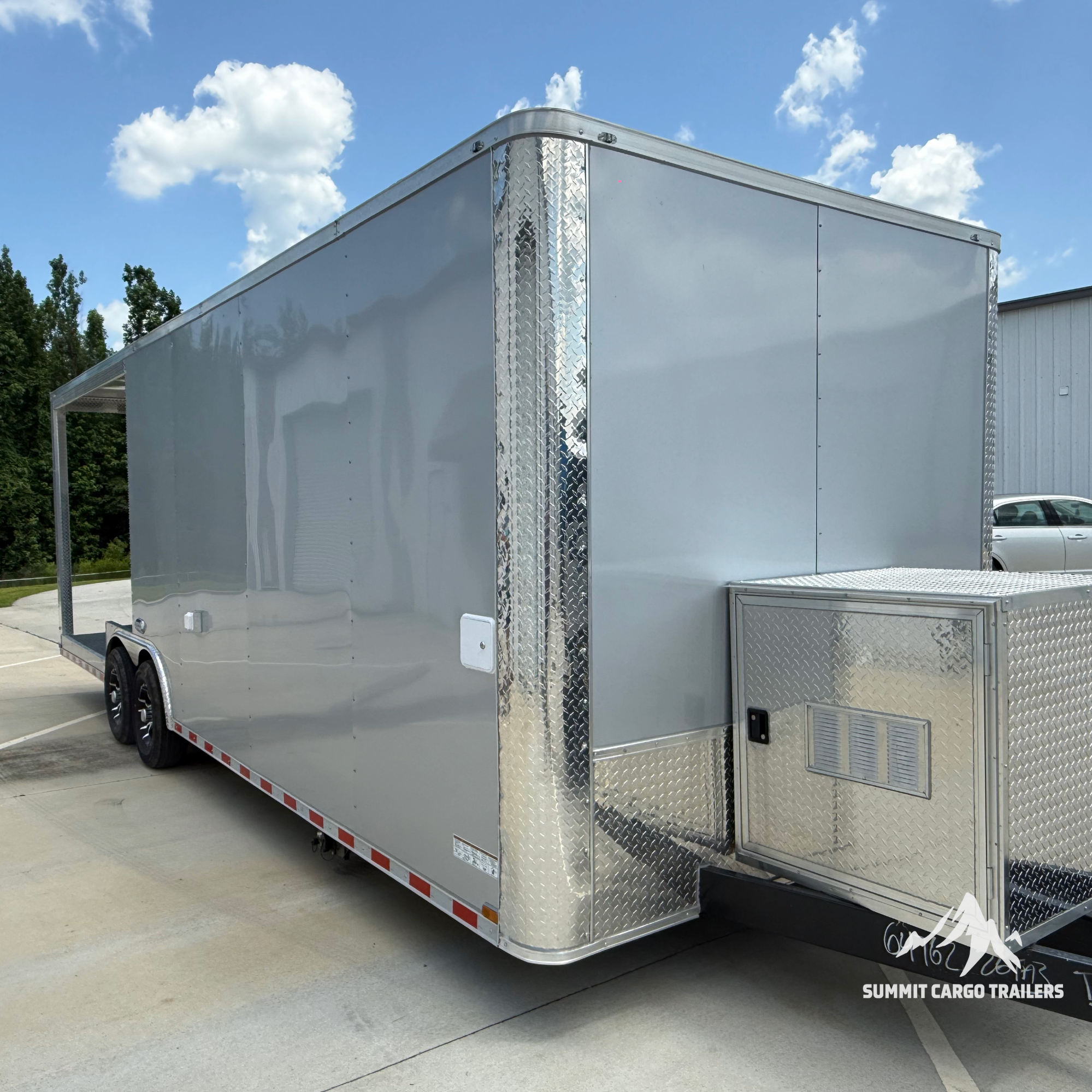 8.5X26TA3 Silver Concession Porch Trailer