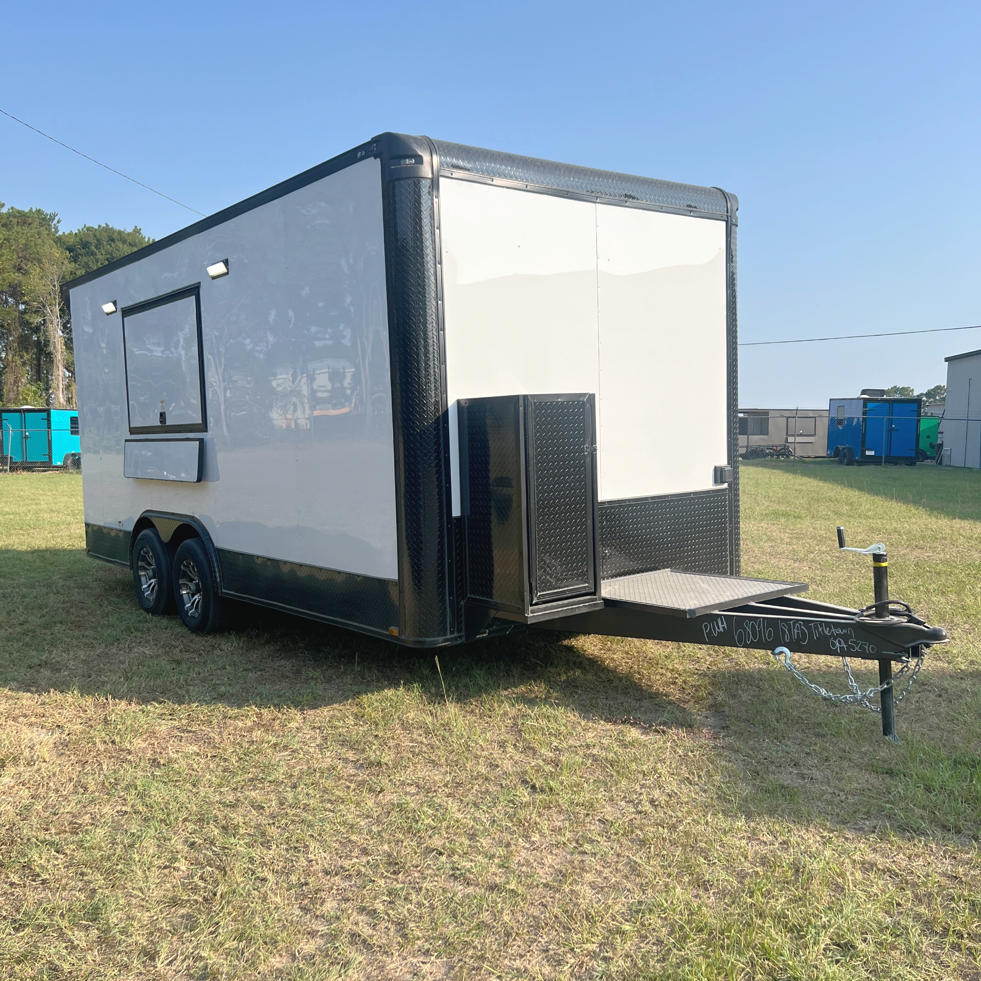 8.5X18TA3 White Concession Trailer