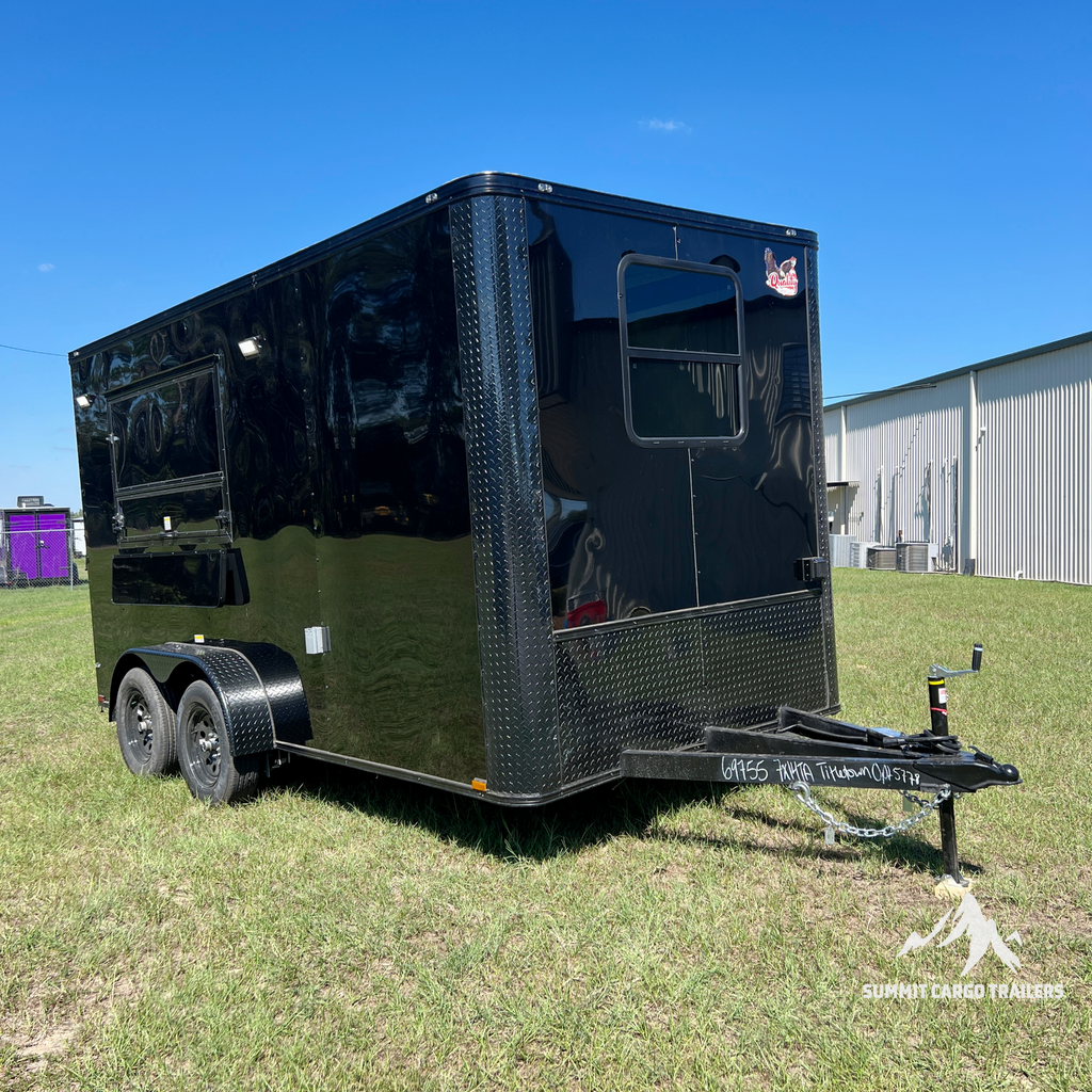 7X14TA Black Concession Trailer