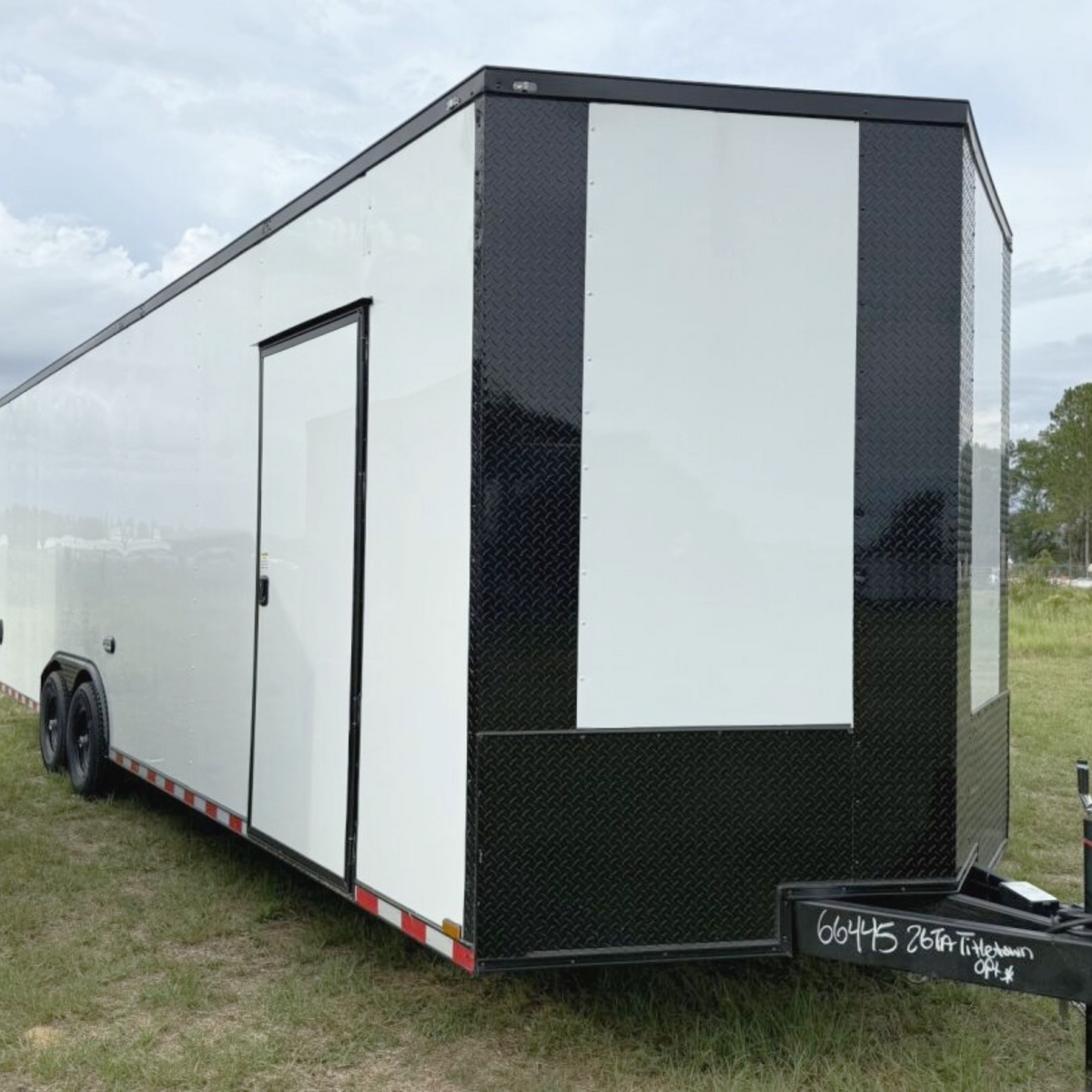 8.5X26TA White Car Hauler Trailer