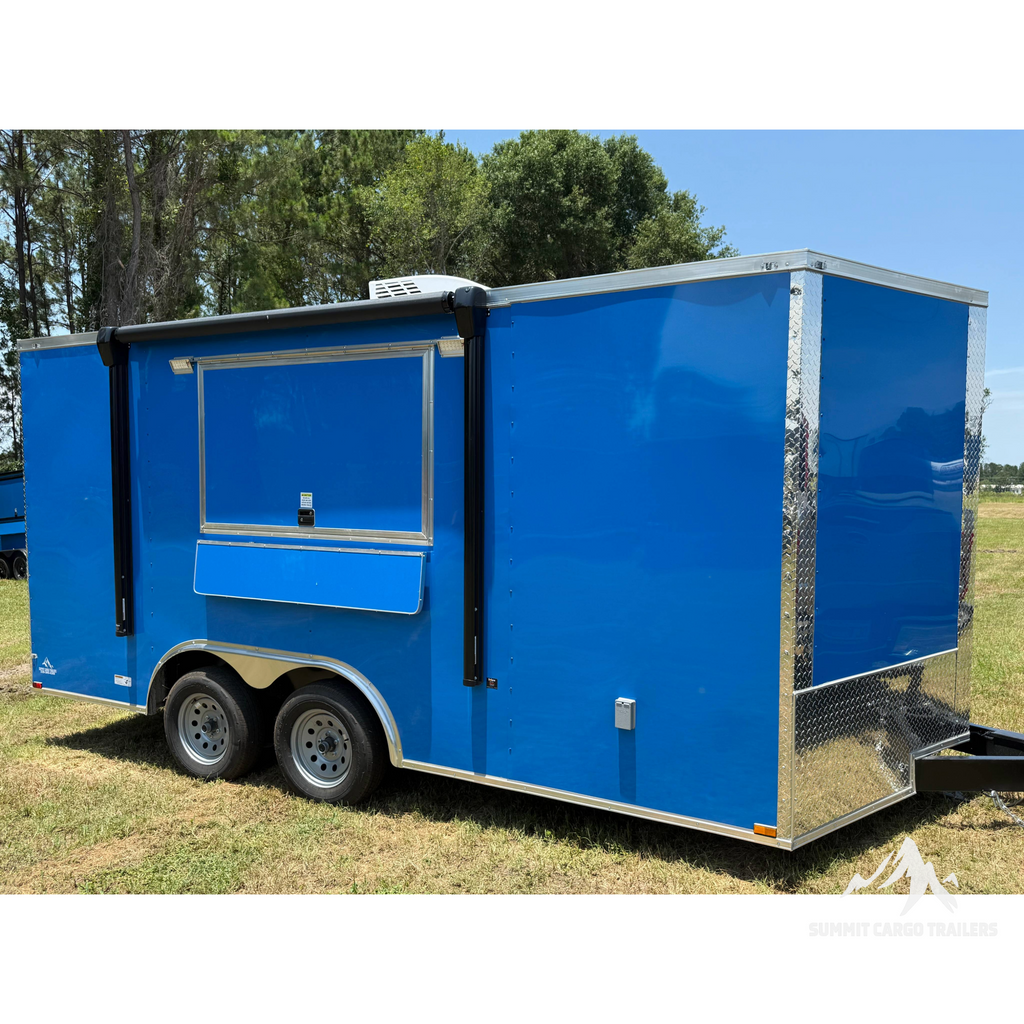 8.5X16TA Blue Concession Trailer
