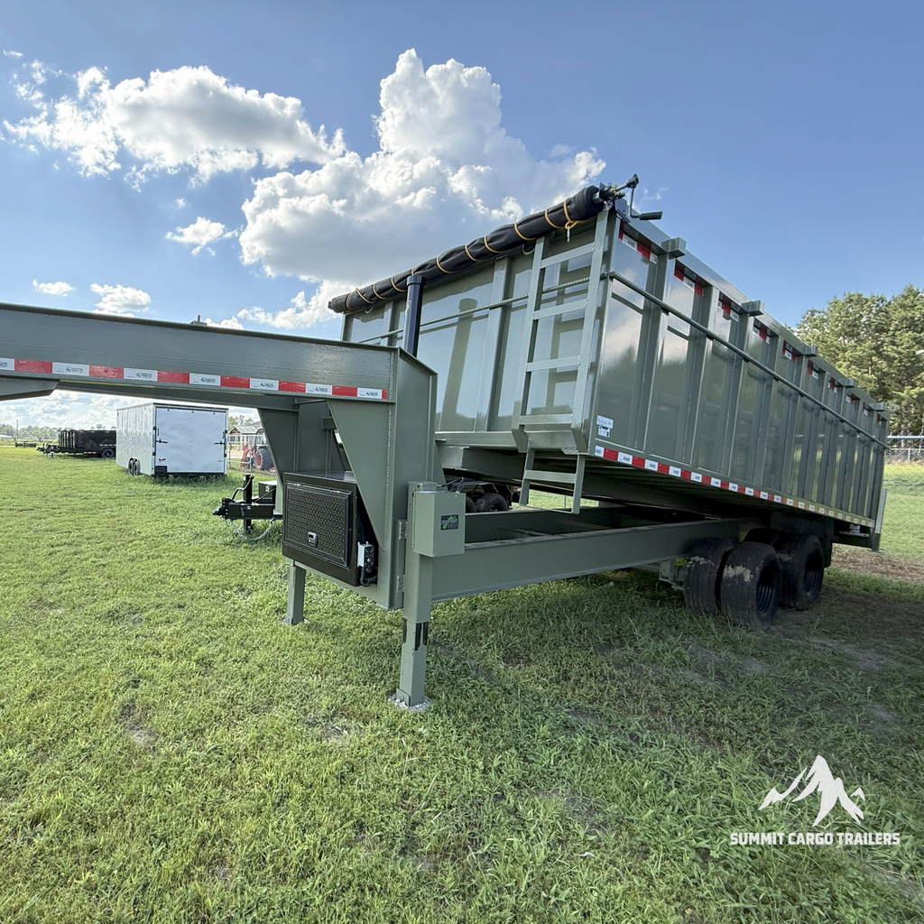 8.5X20TA Army Green Dump Trailer