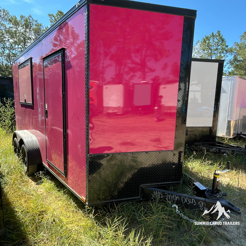 7X14TA Pink Concession Trailer