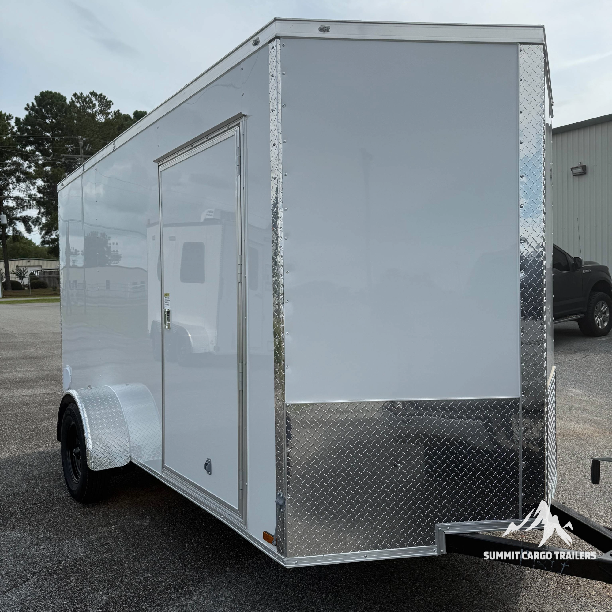 6X12SA White Standard Trailer