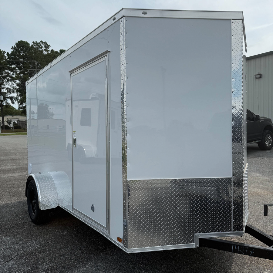 6x12SA White Enclosed Cargo Trailer — image 1 of 5