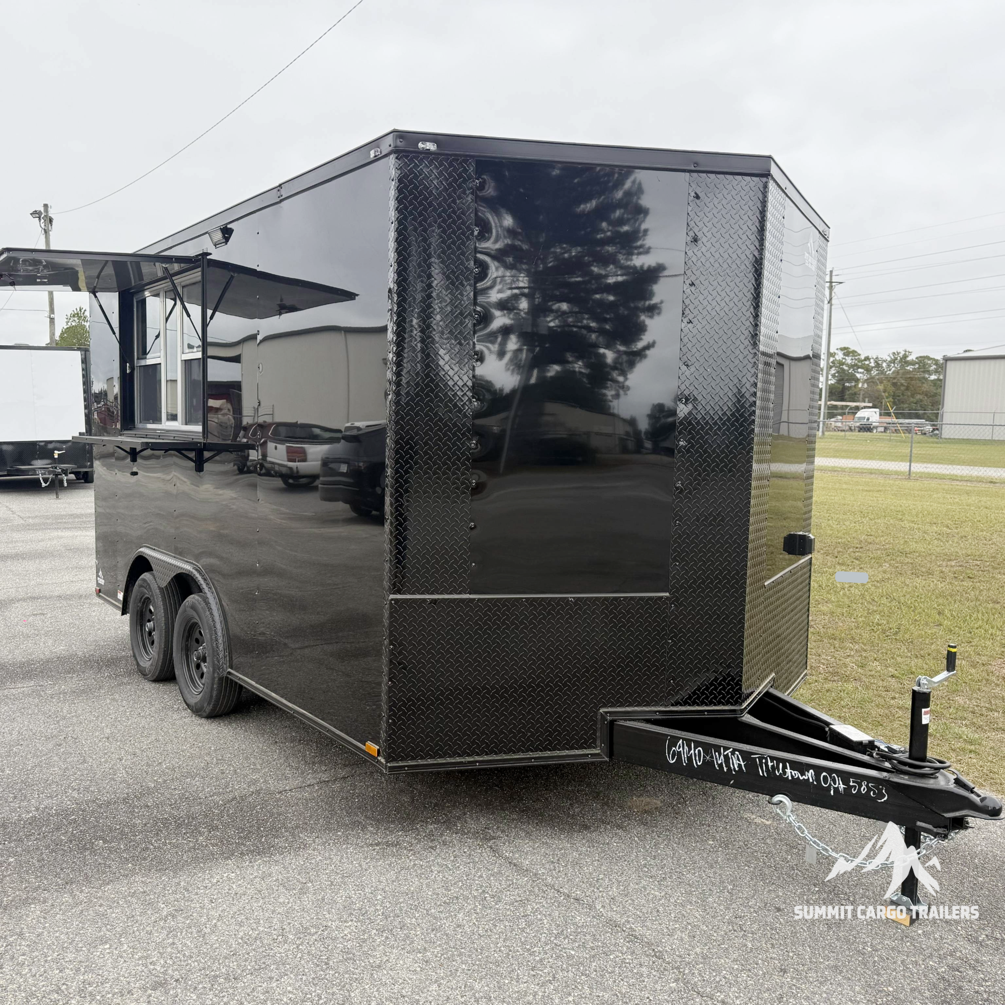 8.5X14TA Black Concession Trailer