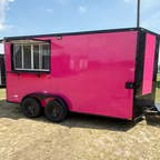 7X14TA Pink Concession Trailer