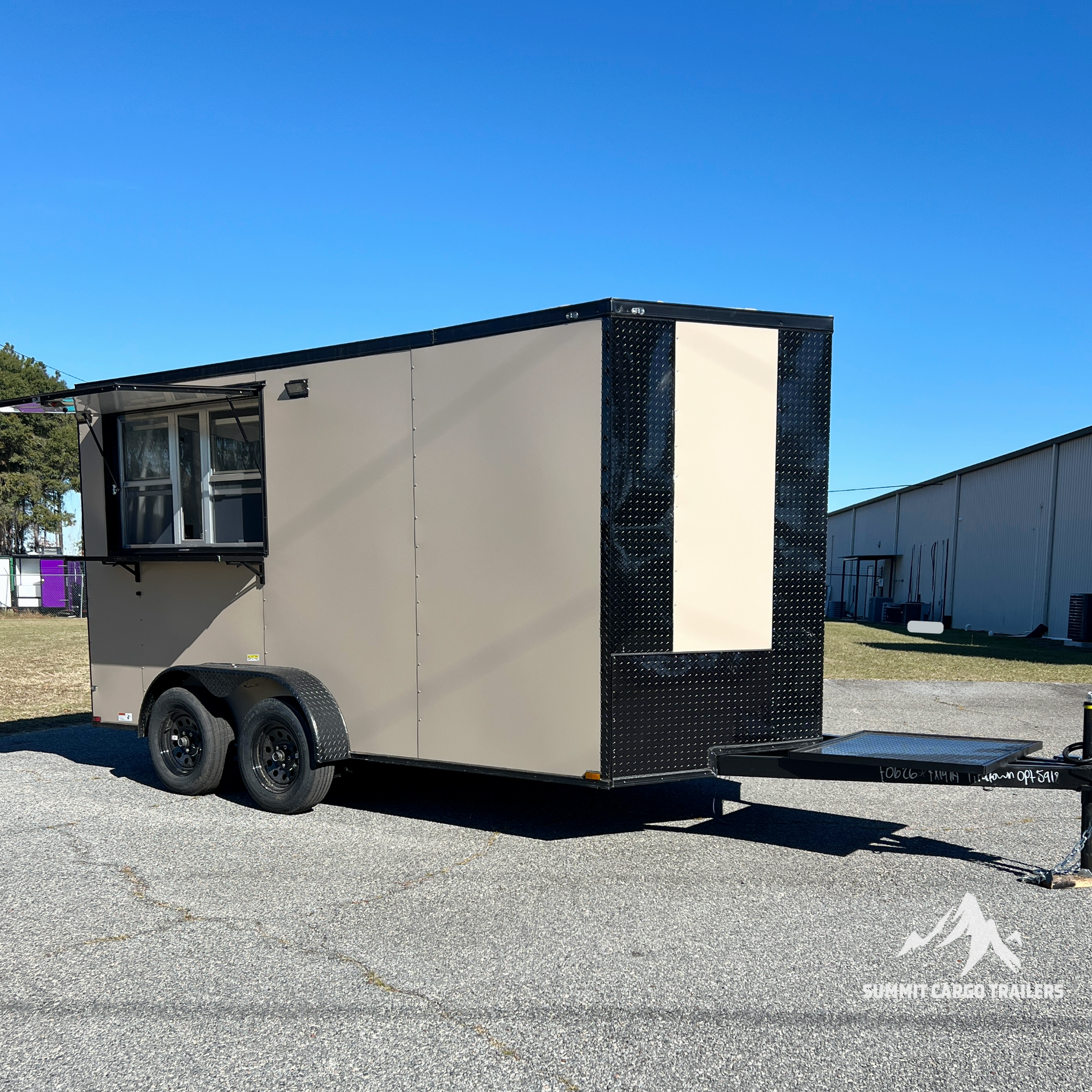 7X14TA Tan Concession Trailer