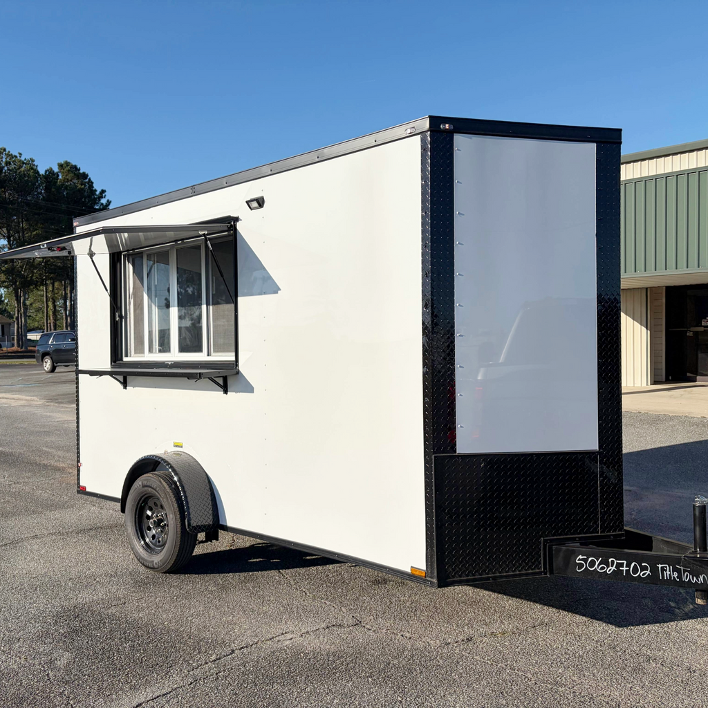 6X12SA White Concession Trailer