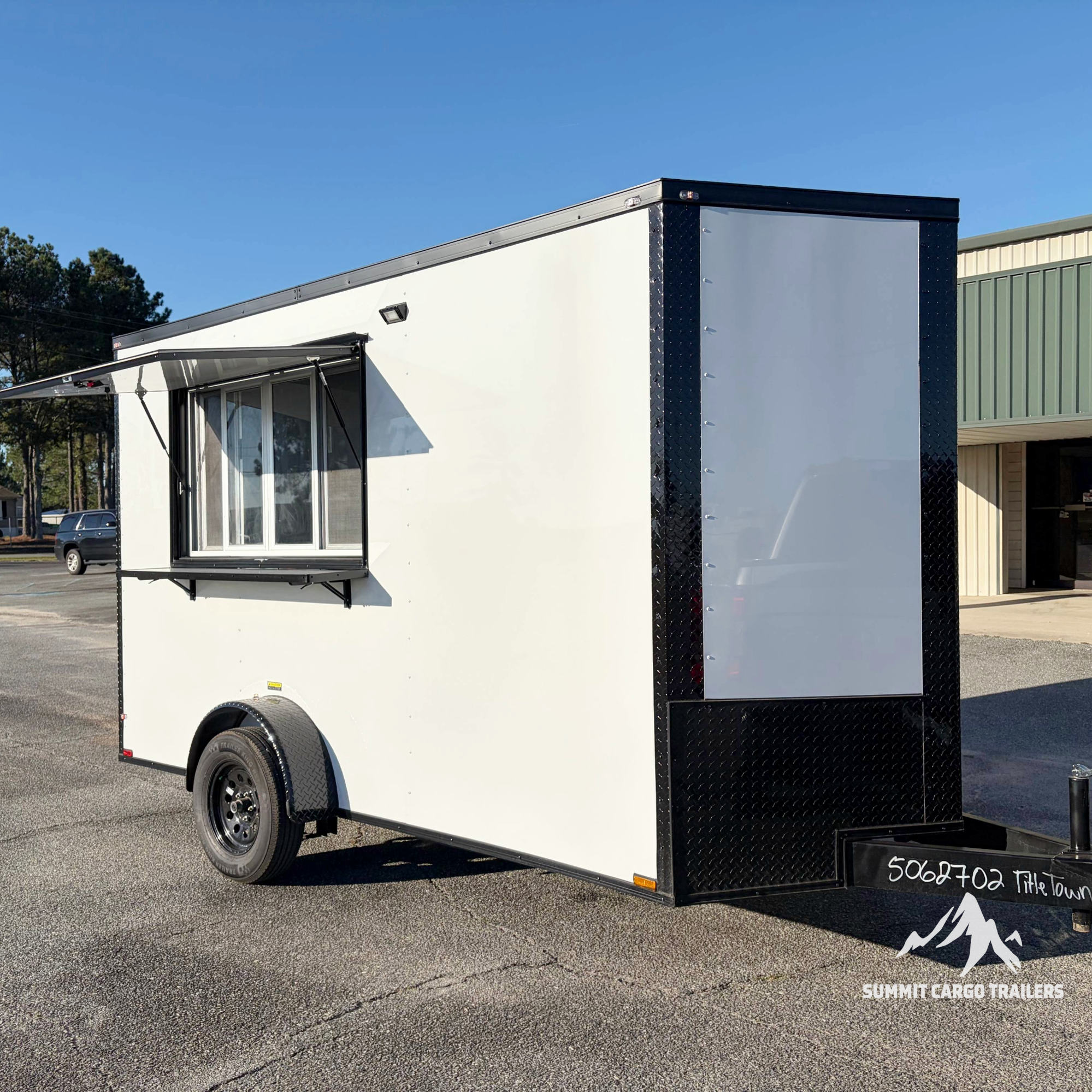 6X12SA White Concession Trailer