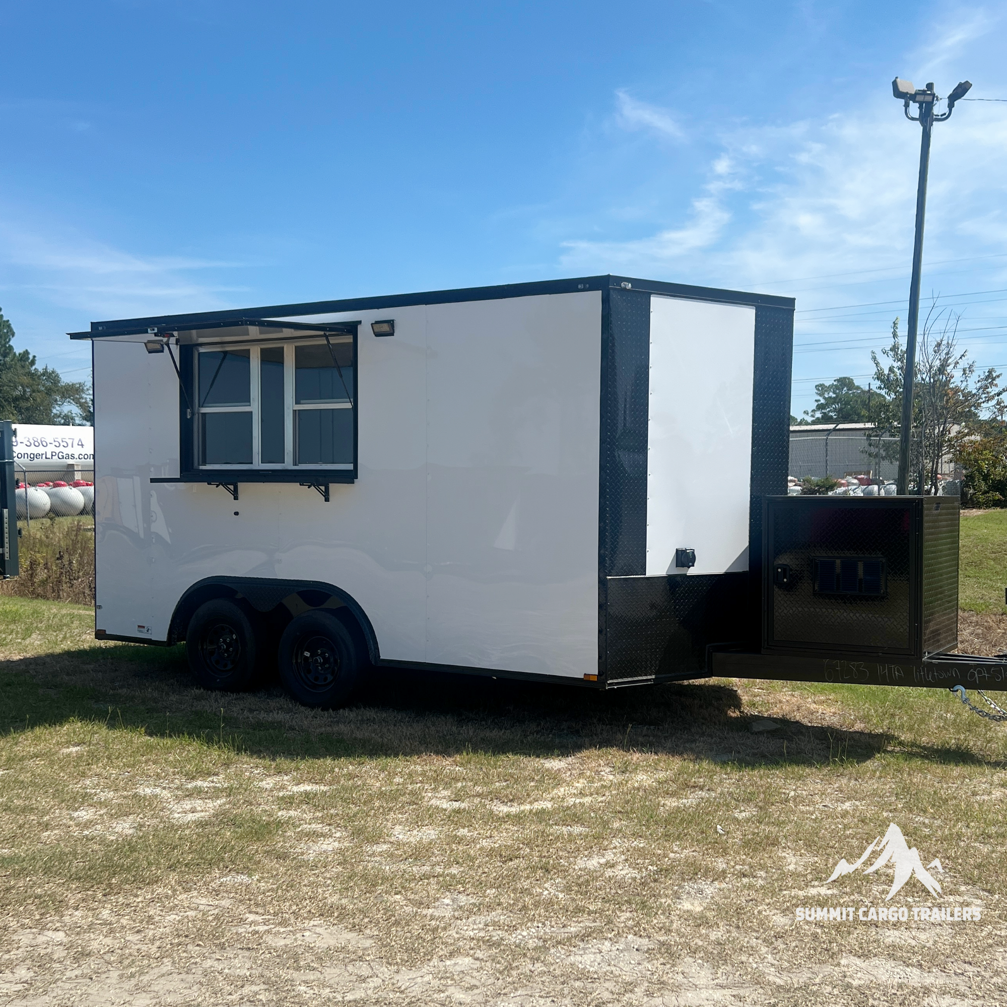 8.5X14TA White Concession Trailer