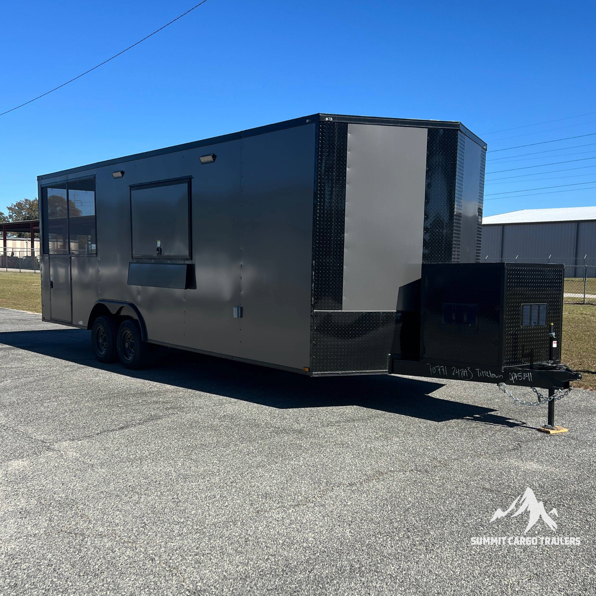 8.5X24 Charcoal Concession Porch Trailer