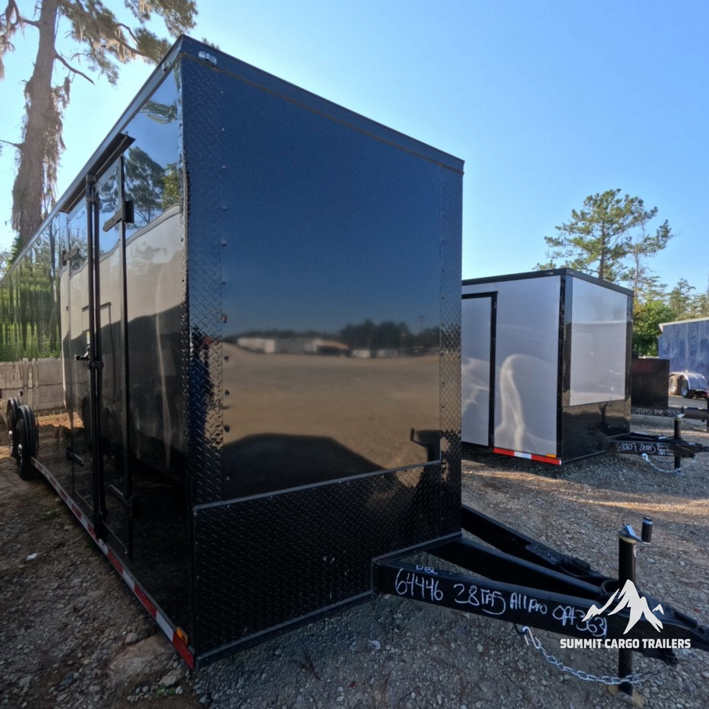 8.5X28TA Black Car Hauler Trailer