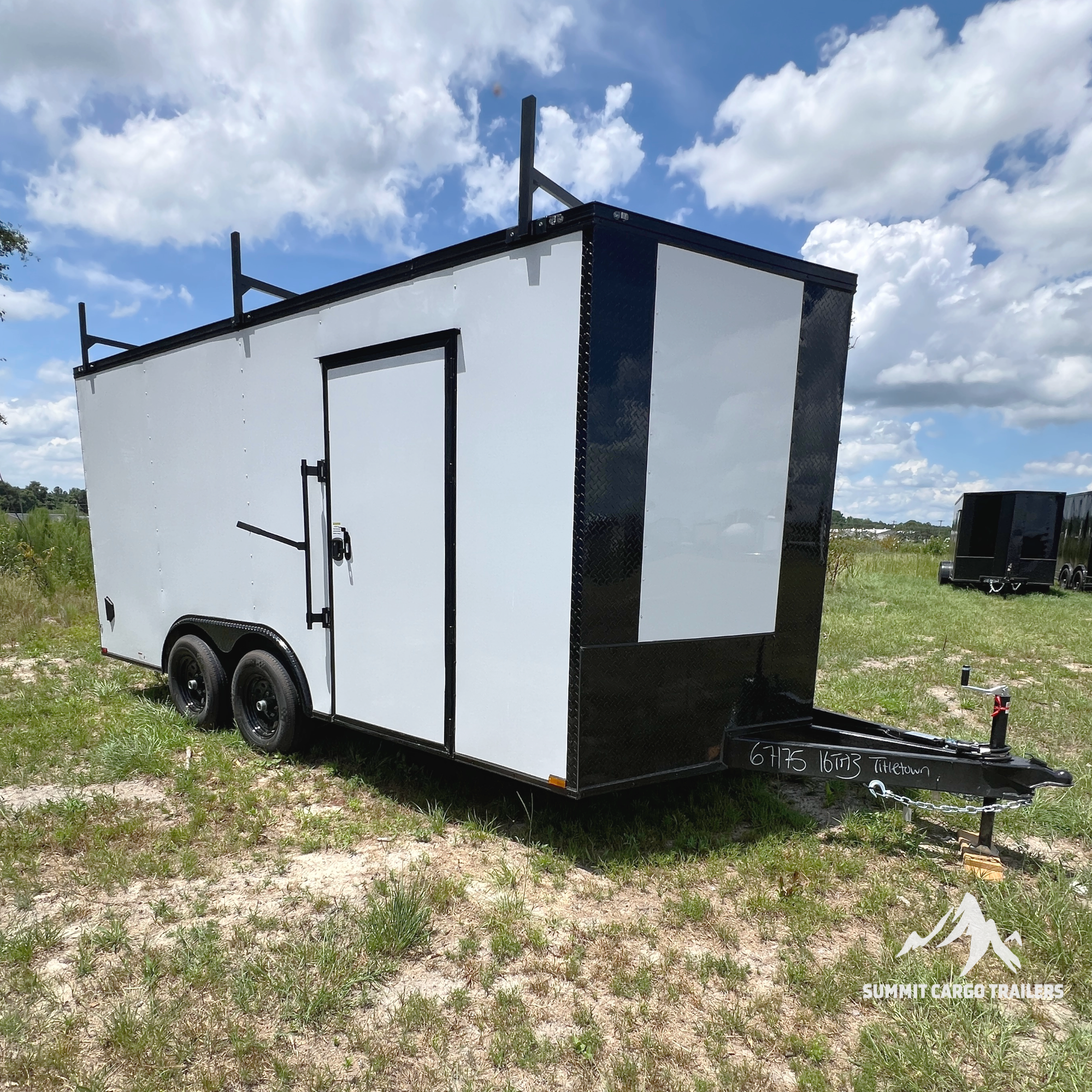 8.5X16TA White Standard Work Trailer
